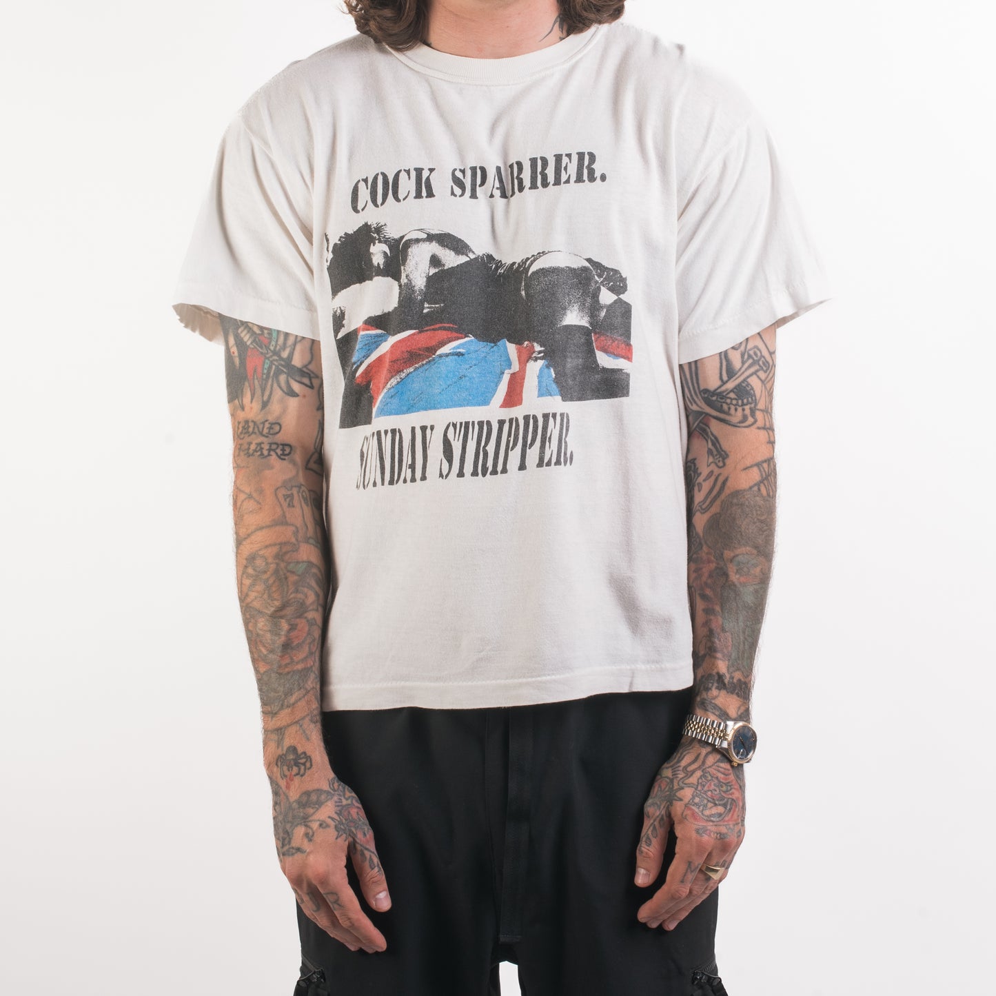 Vintage 90’s Cock Sparrer Sunday Stripper T-Shirt