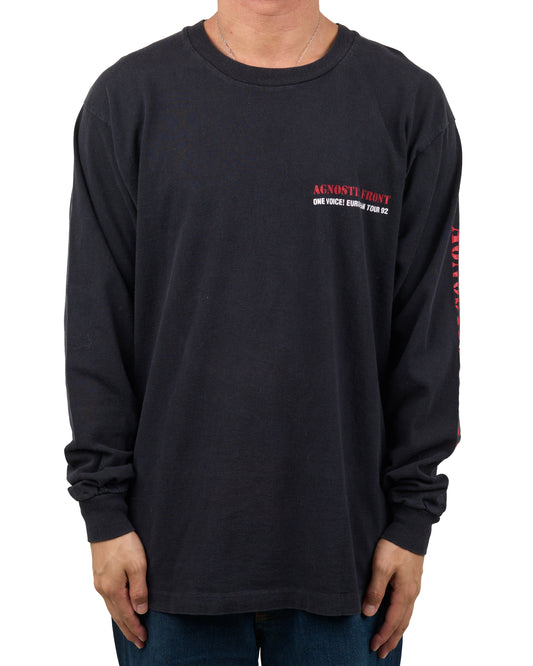 Vintage 1992 Agnostic Front One Voice Tour Longsleeve