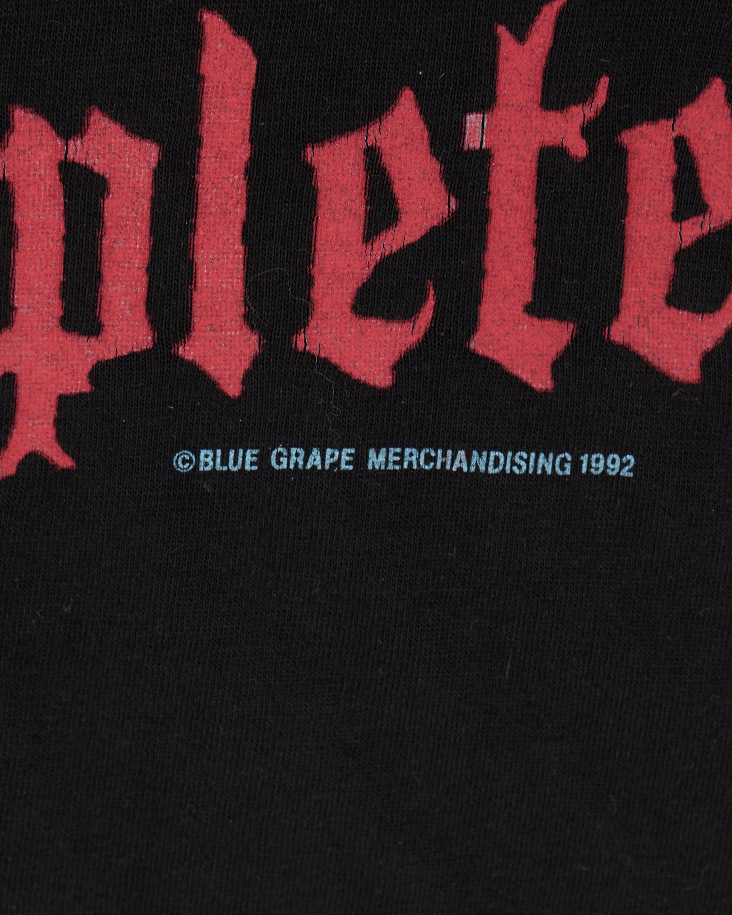 Vintage 1992 Obituary The End Complete Tour T-Shirt