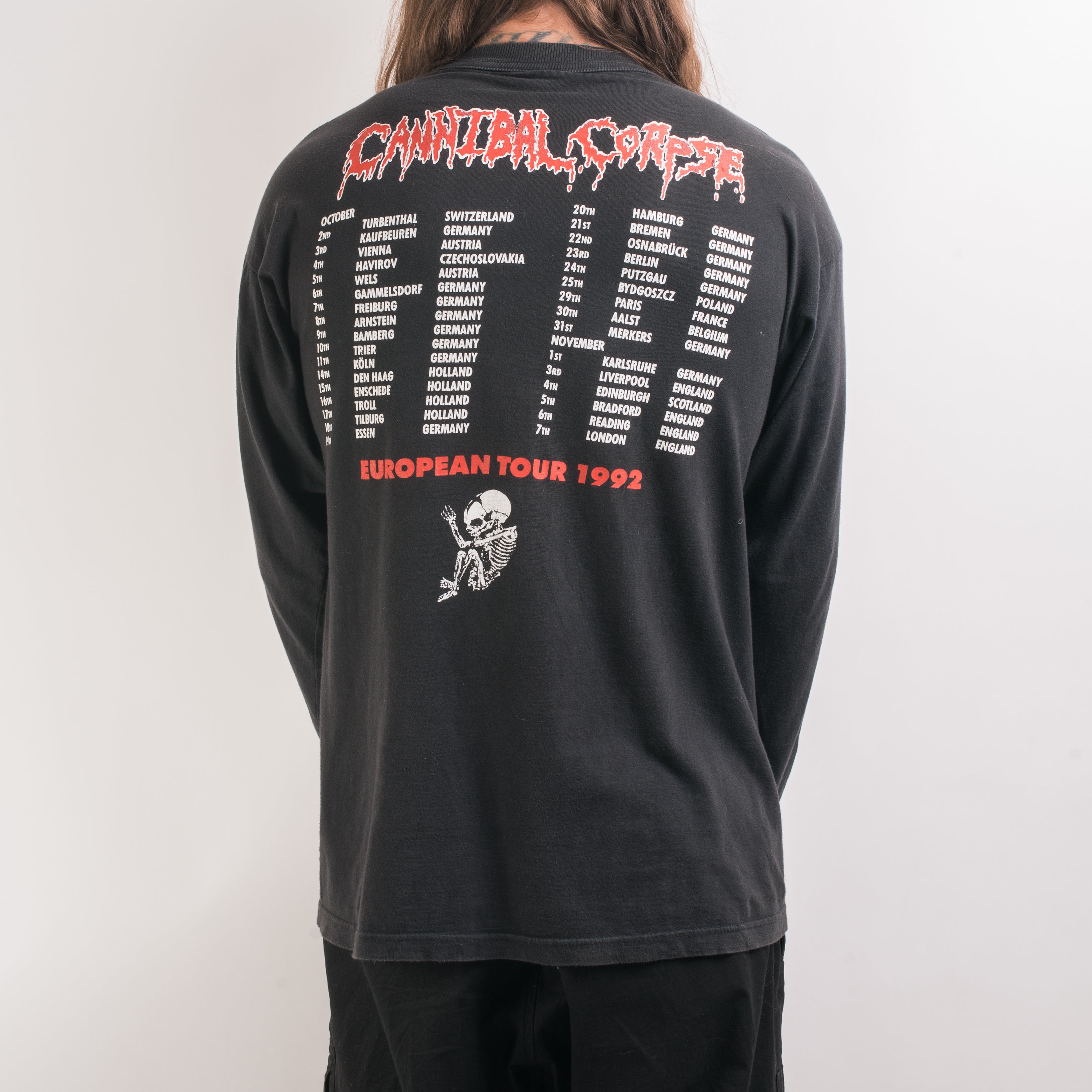 Vintage 1992 Cannibal Corpse Eaten Back To Live Tour