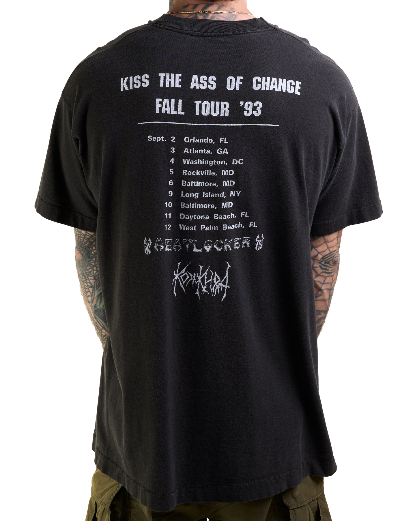 Vintage 1993 Meatlocker Brainwash Tour T-Shirt