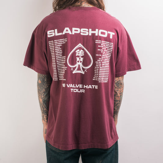 Vintage 90’s Slapshot 16 Valve Hate Tour T-Shirt