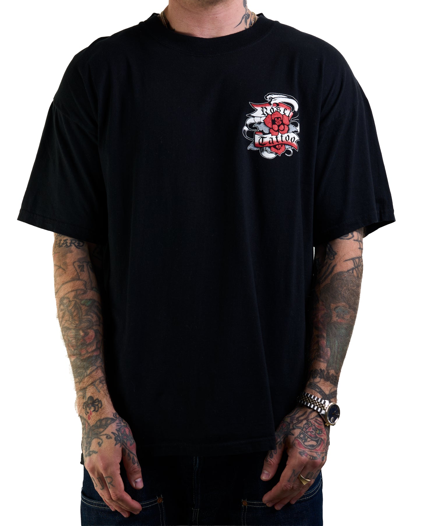 Vintage 90’s Rose Tattoo Rock’N’Roll Outlaw T-Shirt