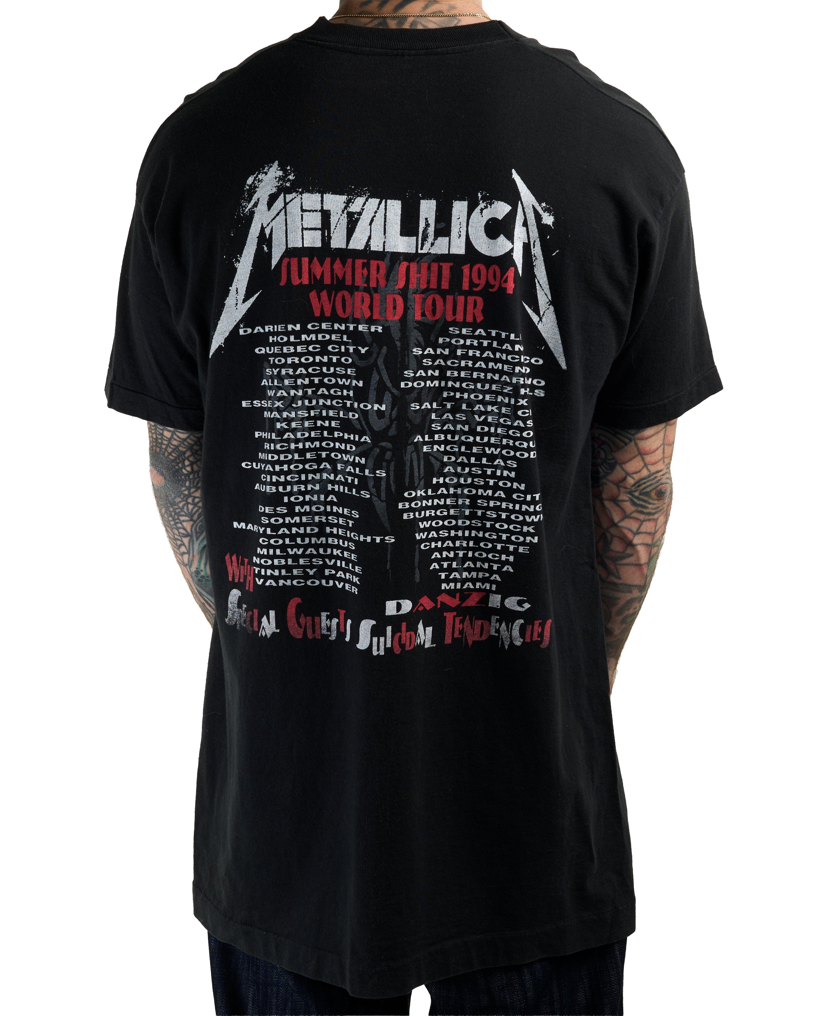 メタリカ（llica）ヴィンテージ・ツアーTシャツ L 1994年 Vintage 1994 Metallica Tour T-Shirt – Mills Vintage USA