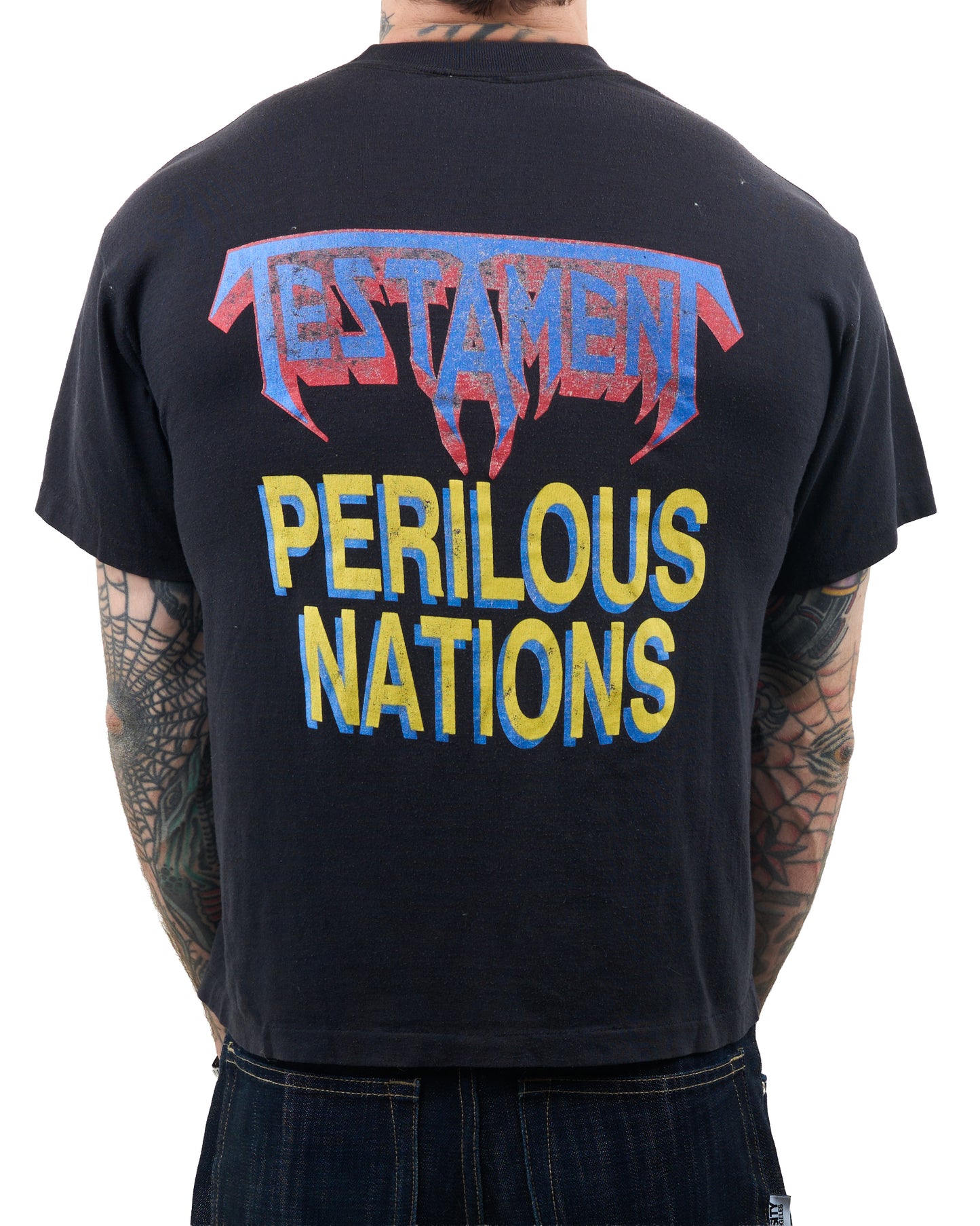Vintage 1990 Testament Perilous Nations T-Shirt