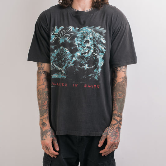 Vintage 1990 Sadus Swallowed in Black Tour T-Shirt
