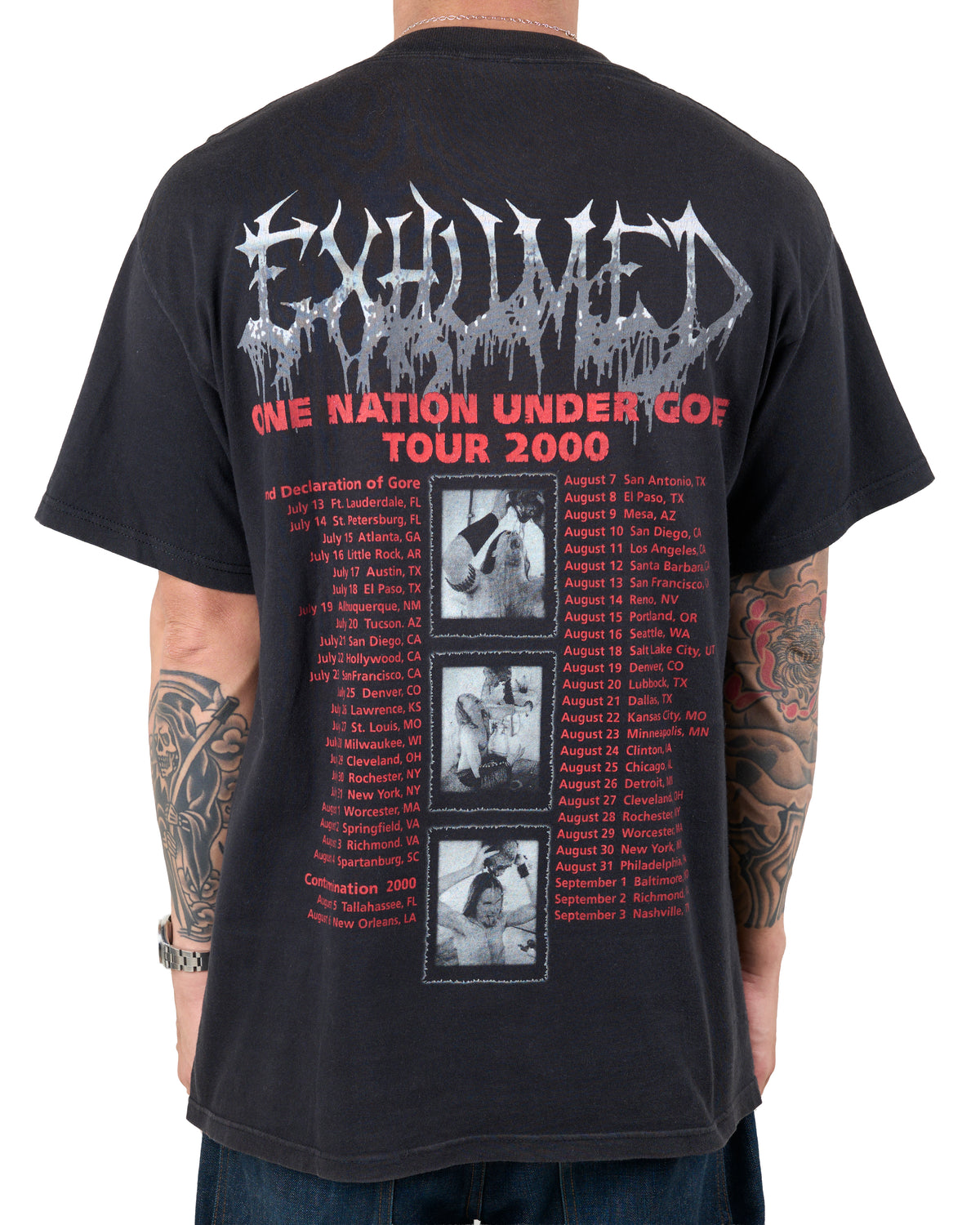 Vintage 2000 Exhumed Slaughtercult Tour T-Shirt