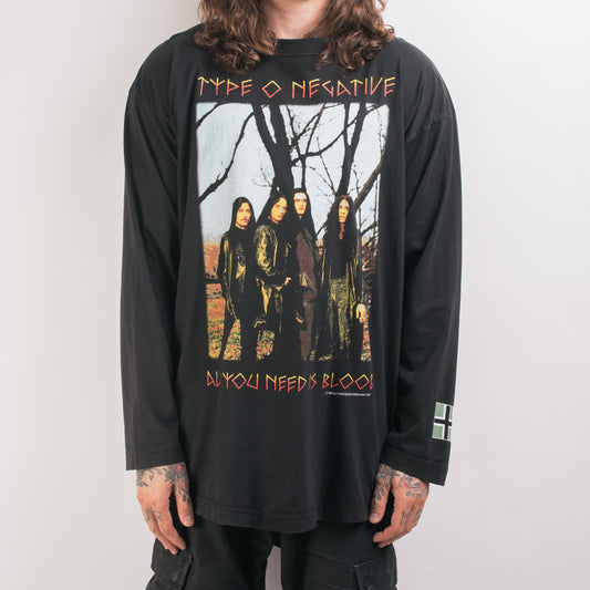 Vintage 1996 Type O Negative All You Need Is Blood Longsleeve