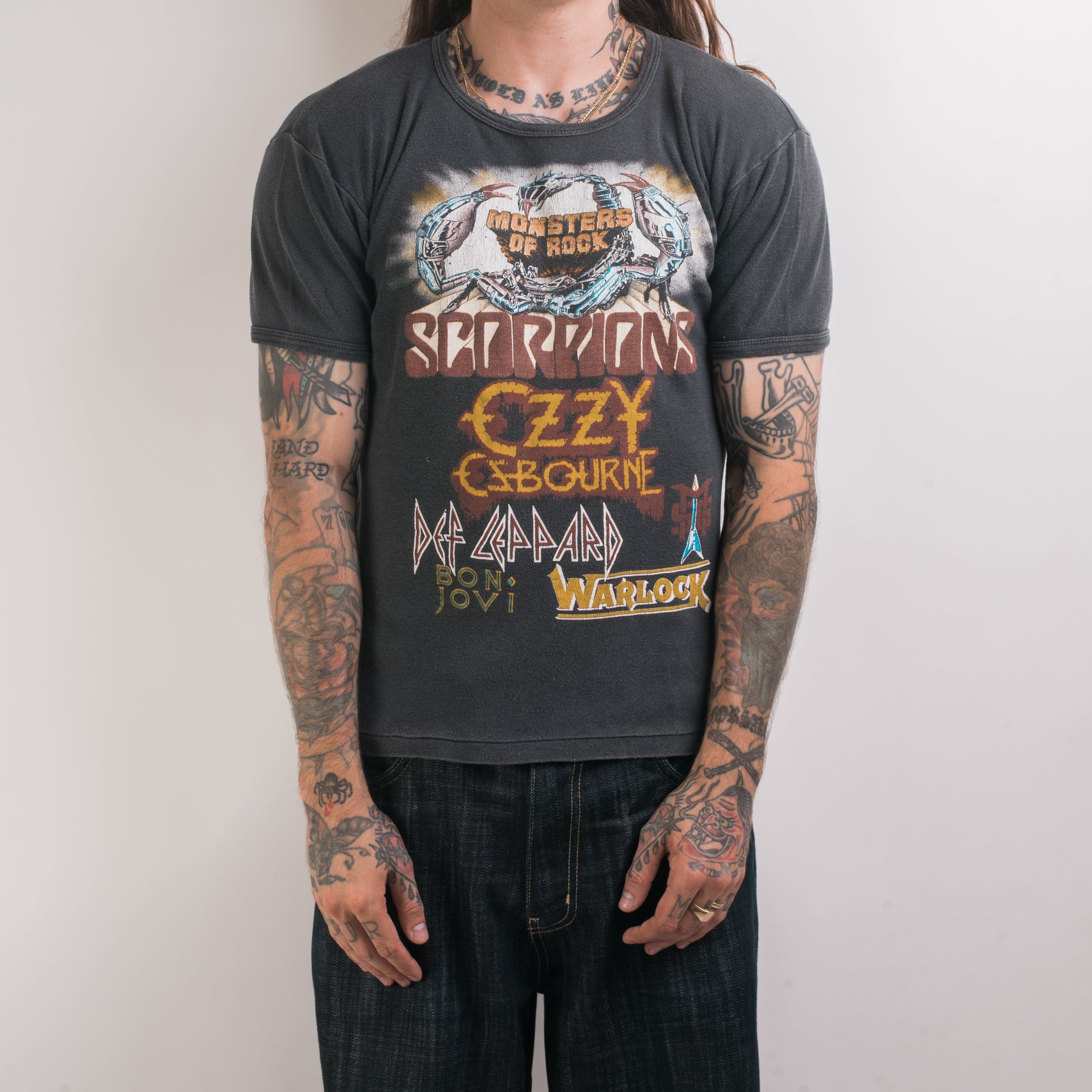 monsters of rock shirt Vintage 80's Monster Of Rock T-Shirt – Mills Vintage USA