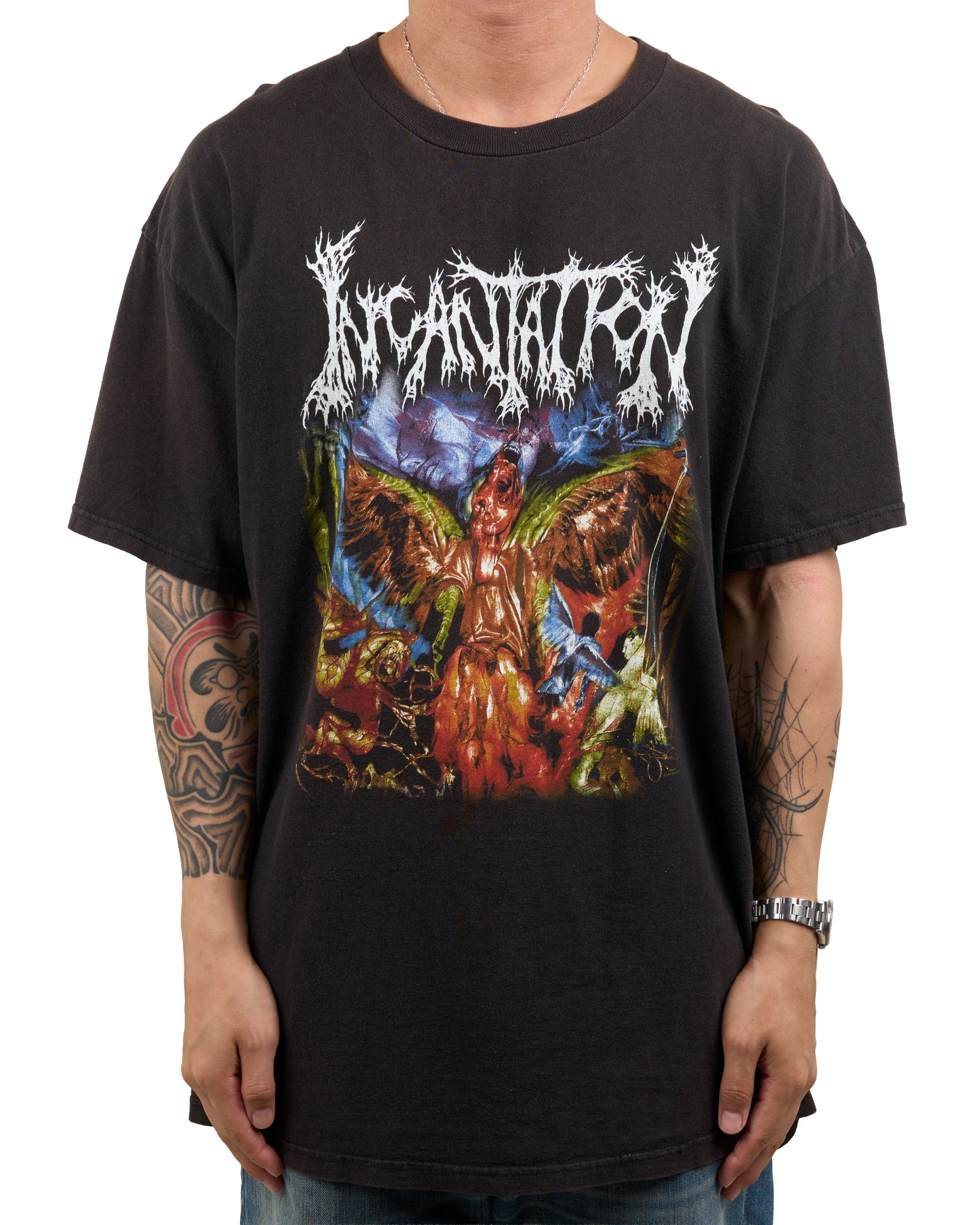 Vintage 1998 Incantation The Impending Diabolical Conquest Tour T-Shirt