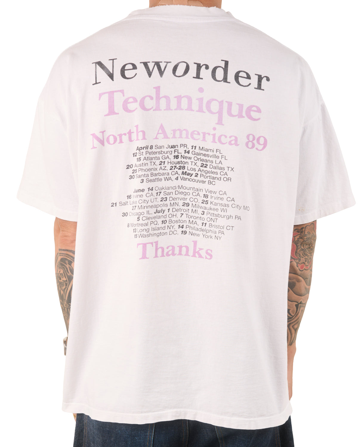 Vintage 1989 New Order Technique Tour T-Shirt
