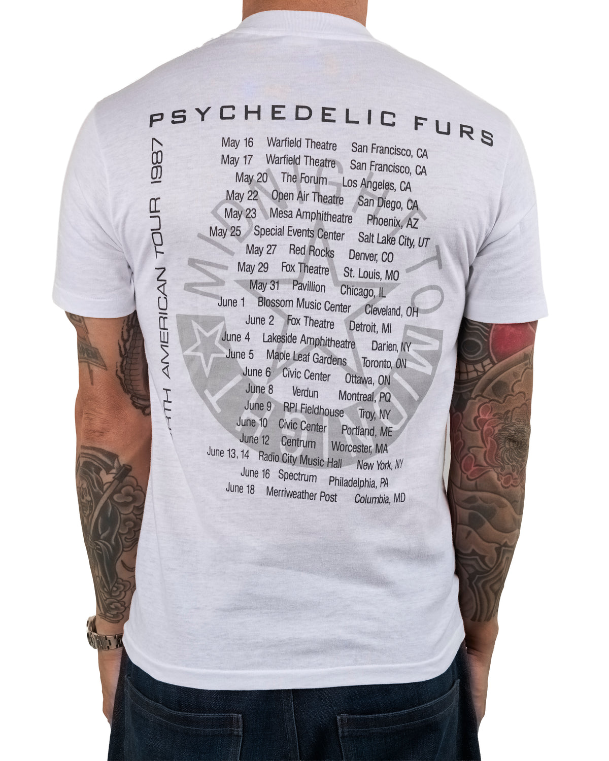 Vintage 1987 Psychedelic Furs Tour T-Shirt