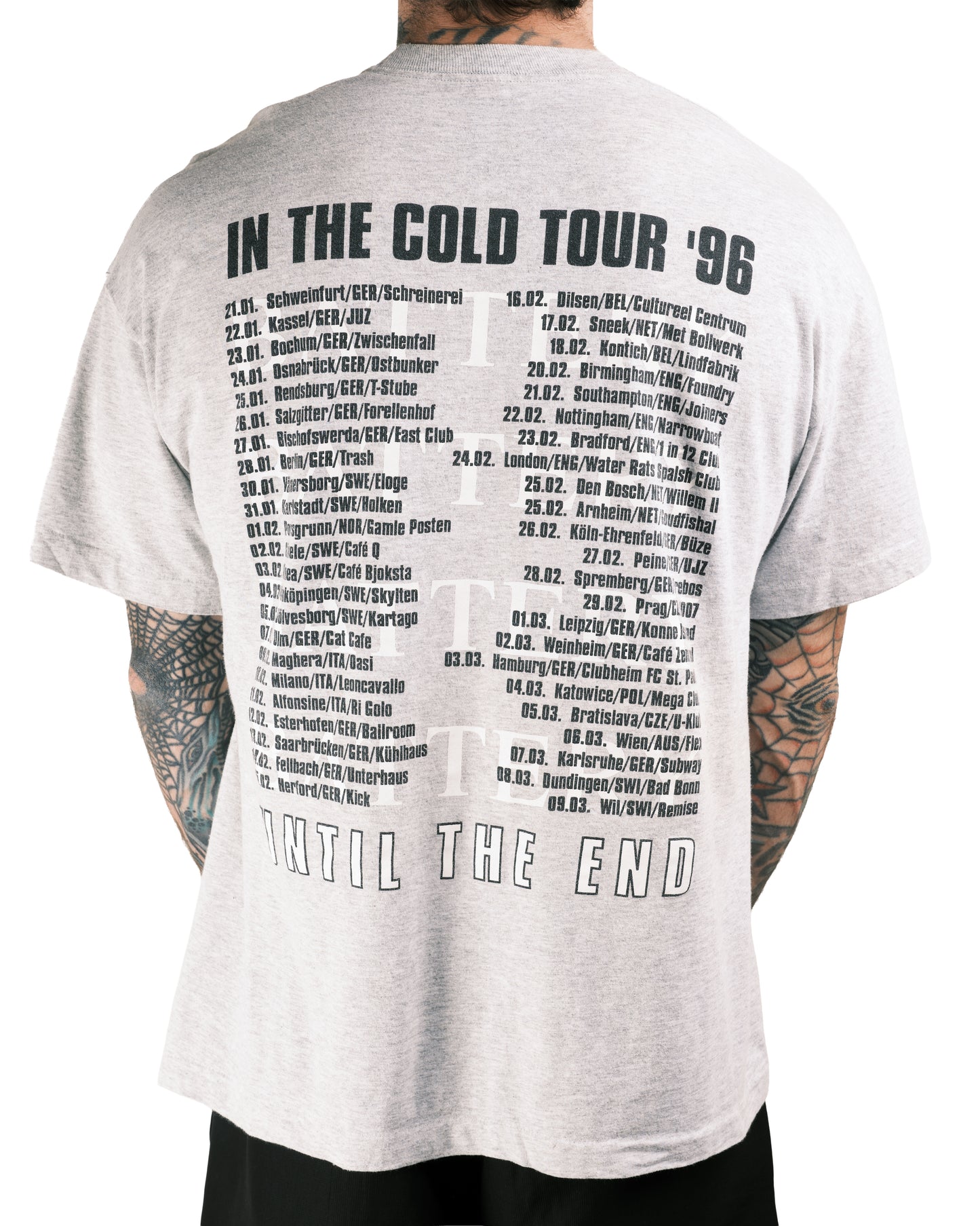 Vintage 1996 Battery In The Cold Tour T-Shirt