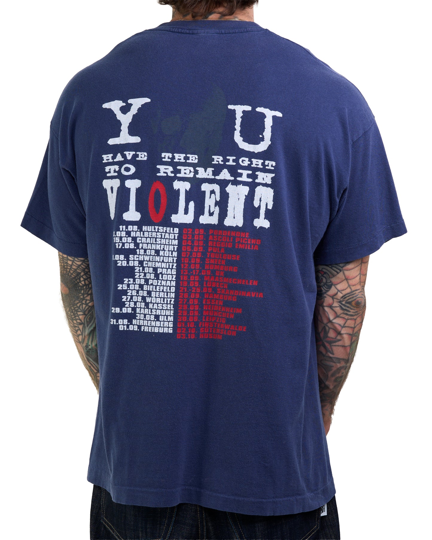 Vintage 90’s Slapshot You Have A Right To Remain Violent Tour T-Shirt