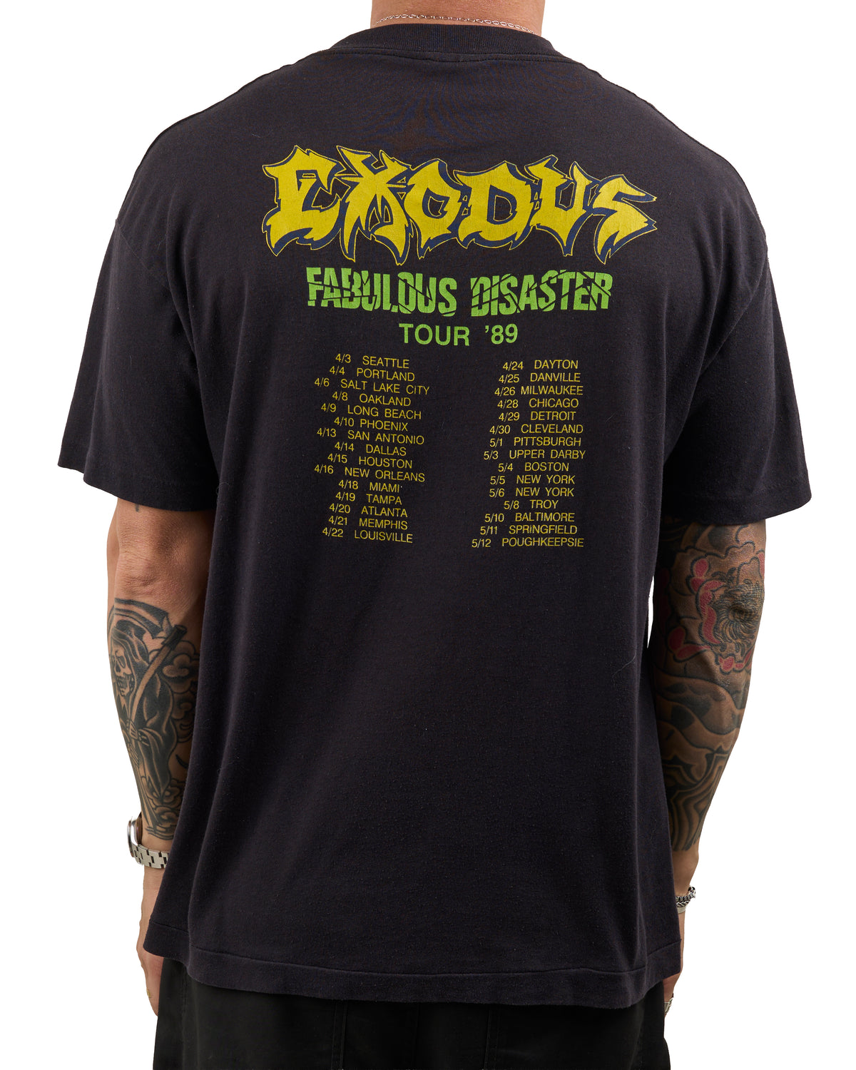 Vintage 1989 Exodus Fabulous Disaster Tour T-Shirt