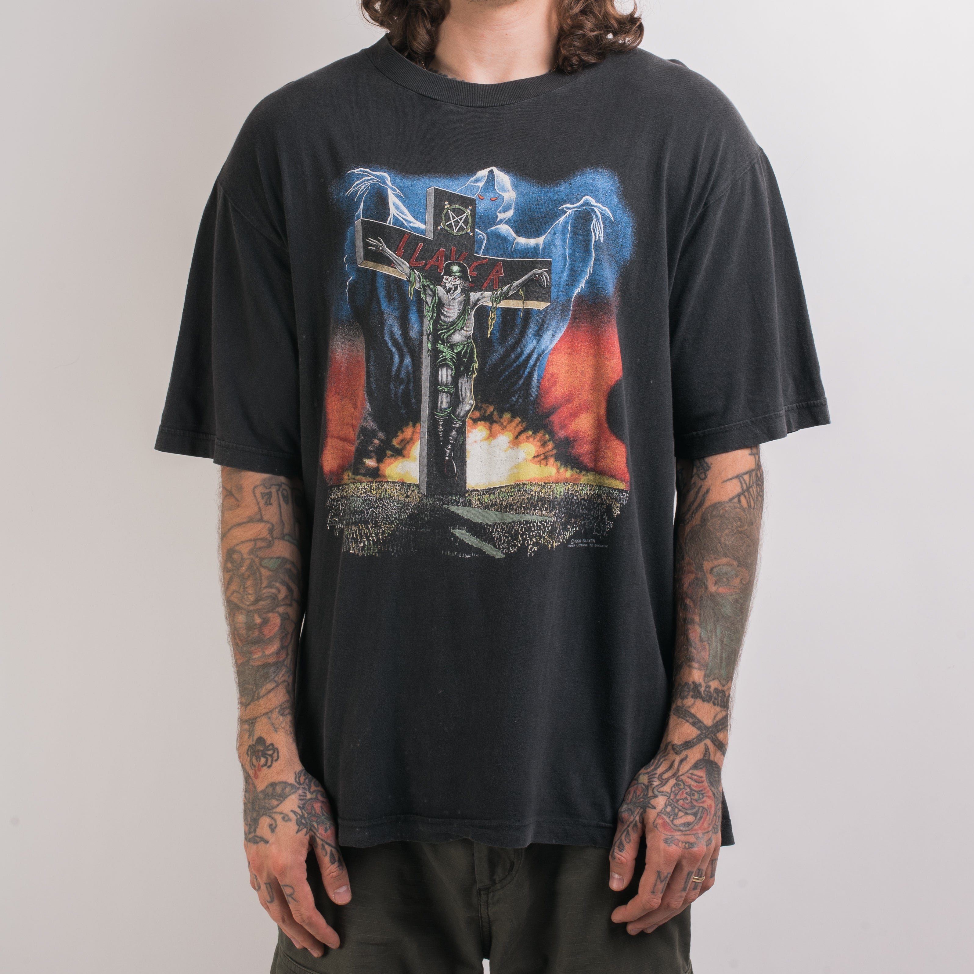 SLAYER T-SHIRT SUMMER CAMPAIGN 1991 激渋ボロ SLAYER T-SHIRT SUMMER CAMPAIGN 1991 激渋ボロ ミュージシャン