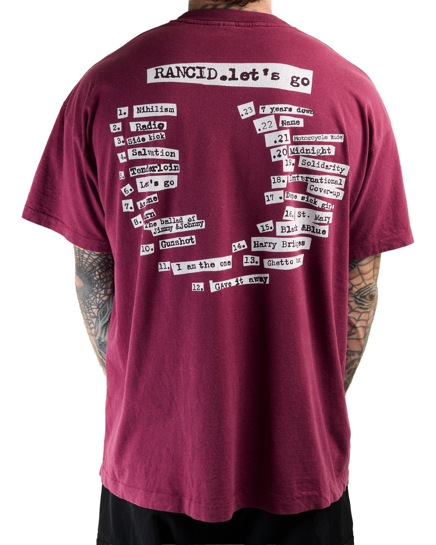 Vintage 90’s Rancid Let’s Go Tour T-Shirt