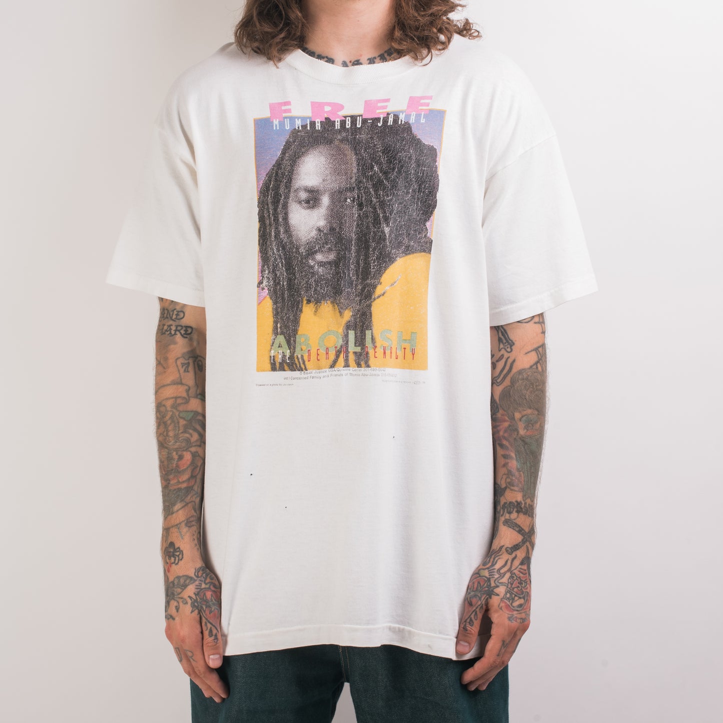 Vintage 90’s Free Mumia Abu-Jamal T-Shirt