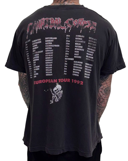 Vintage 1992 Cannibal Corpse European Tour T-Shirt