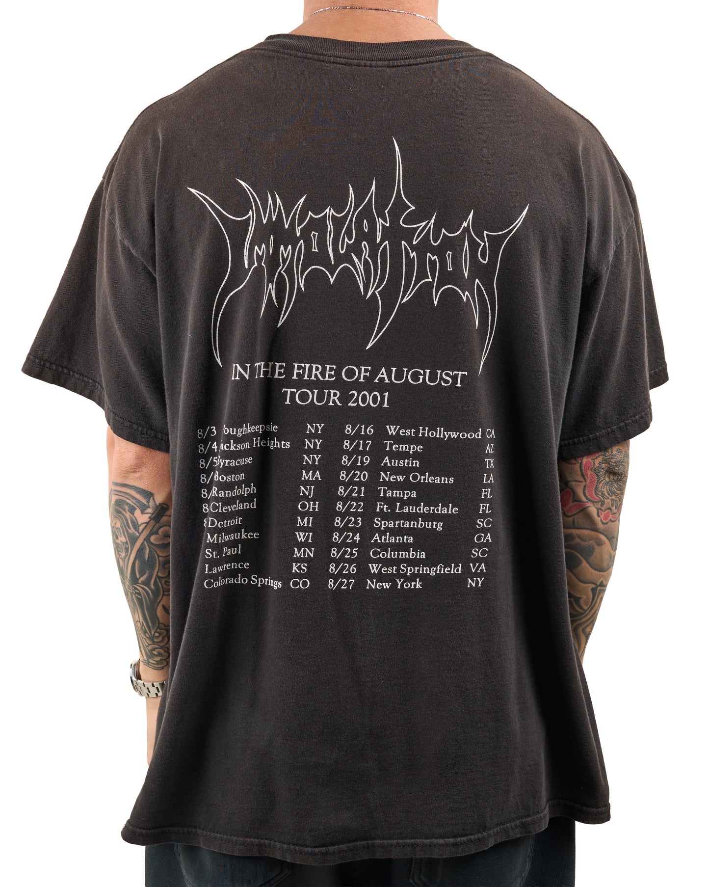 Vintage Immolation In The Fire Of August Tour T-Shirt