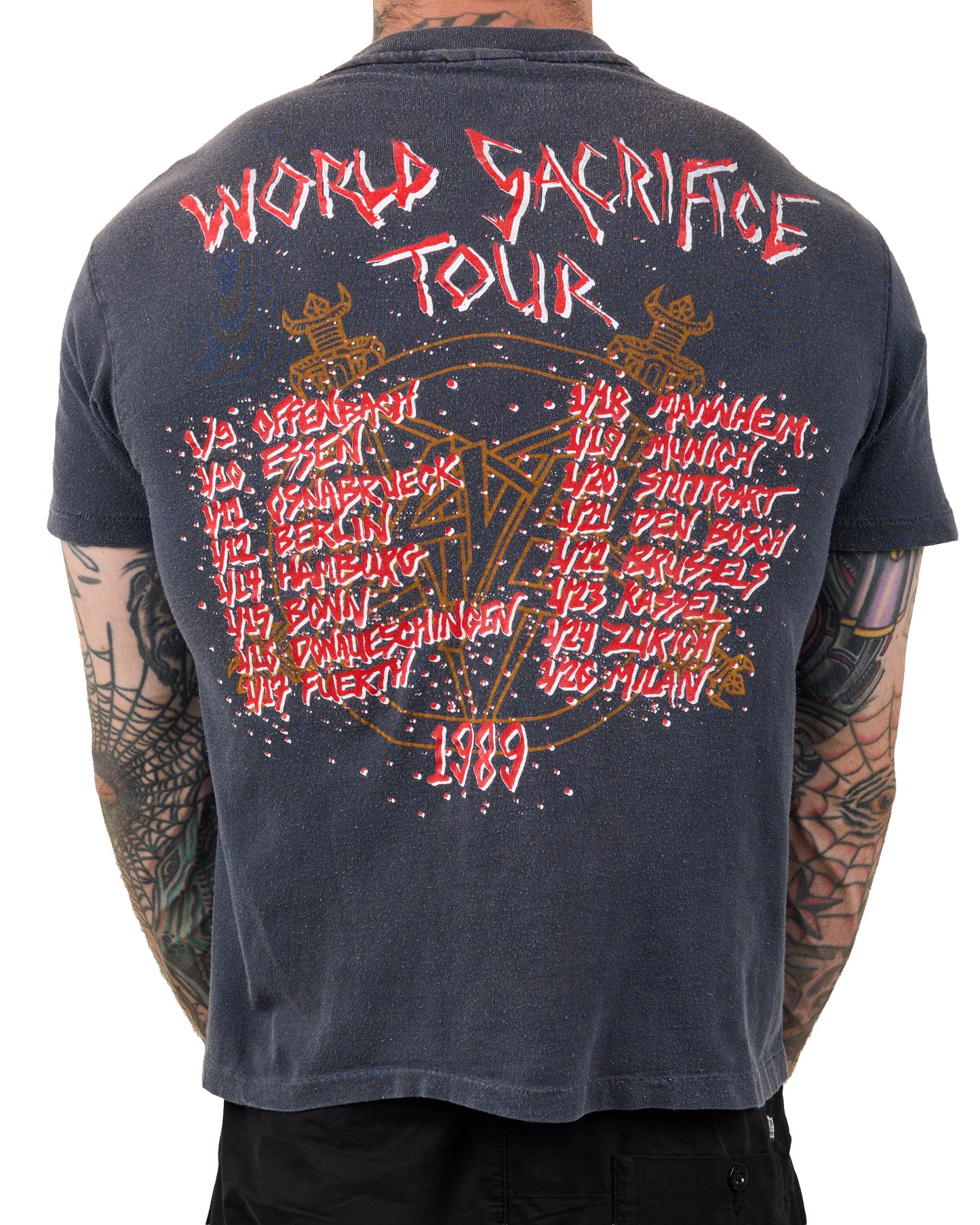 Vintage 1989 Slayer World Sacrifice T-Shirt