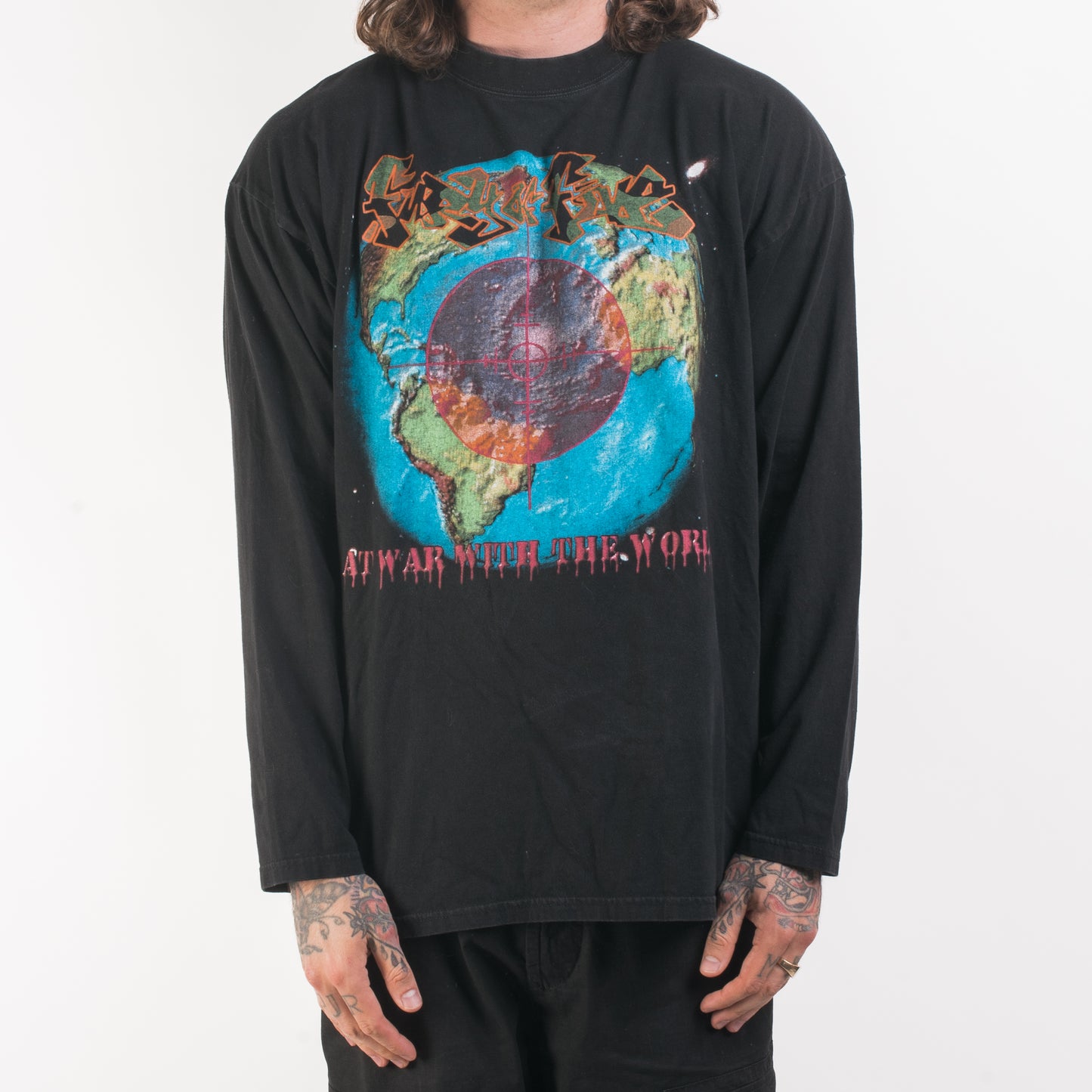 Vintage 1998 Fury Of Five At War With The World Tour Longsleeve