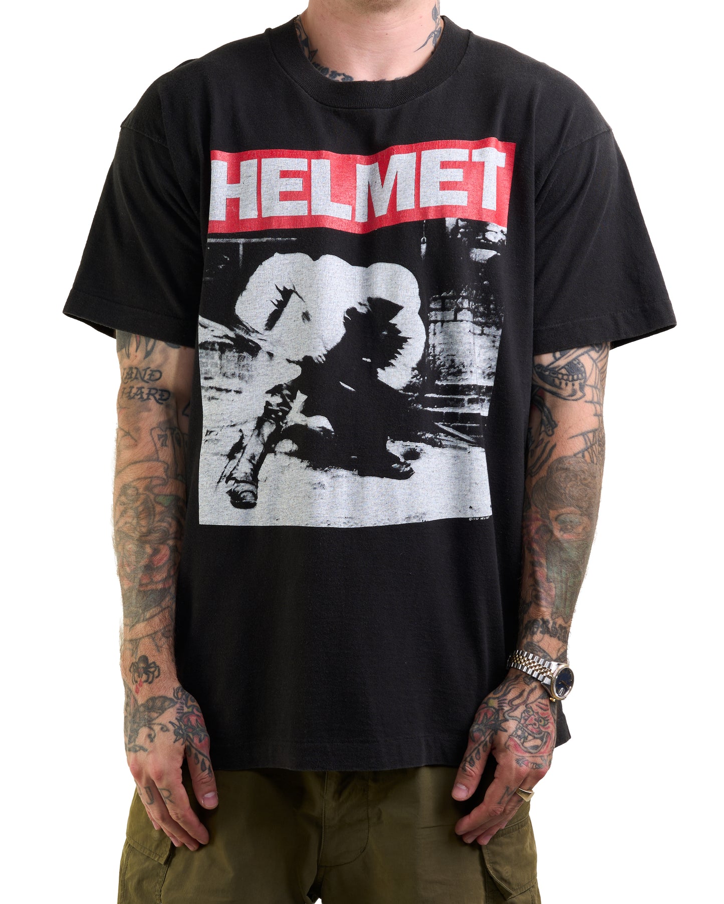 Vintage 1992 Helmet Meantime Tour T-Shirt