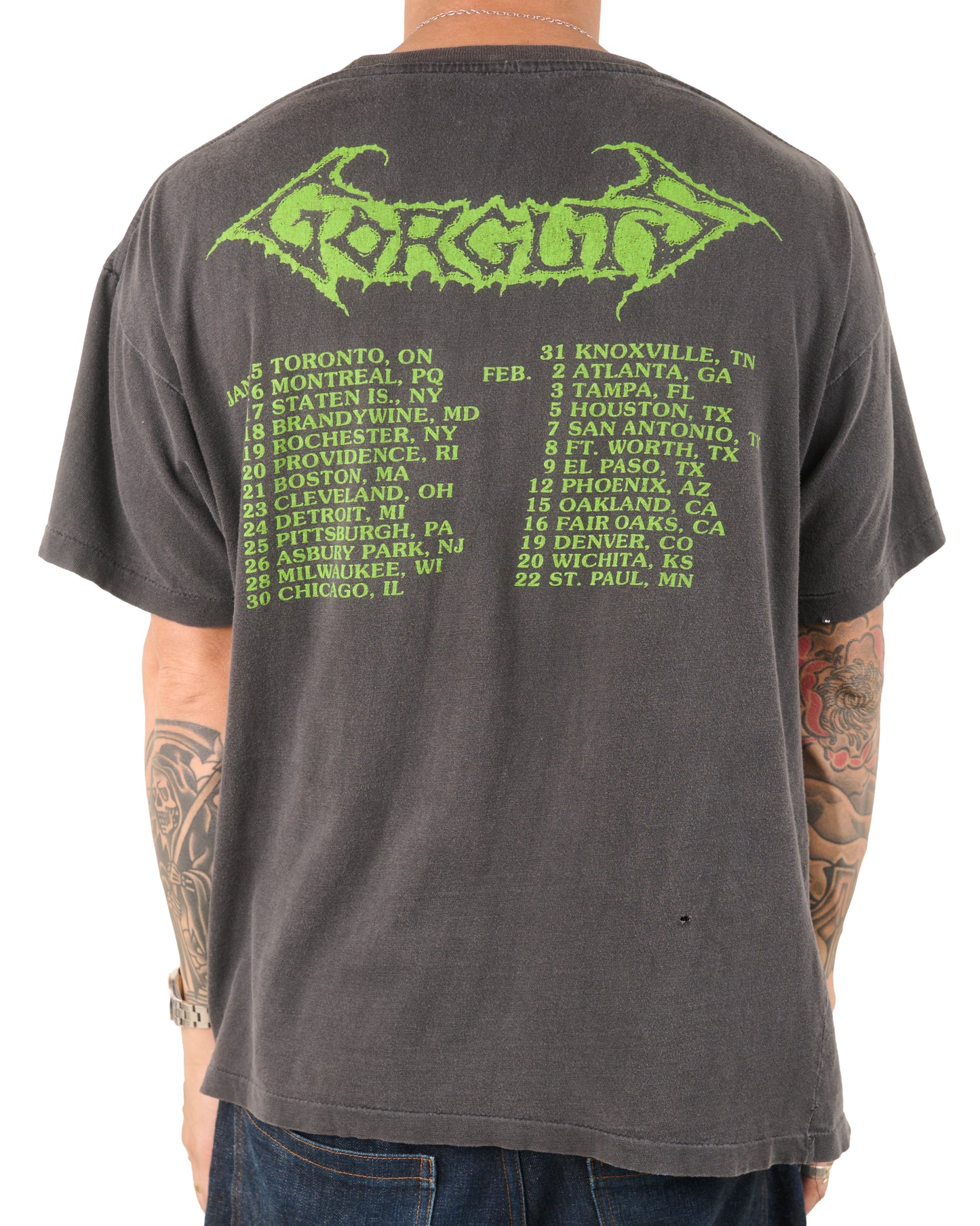 Vintage 1992 Gorguts Tour T-Shirt