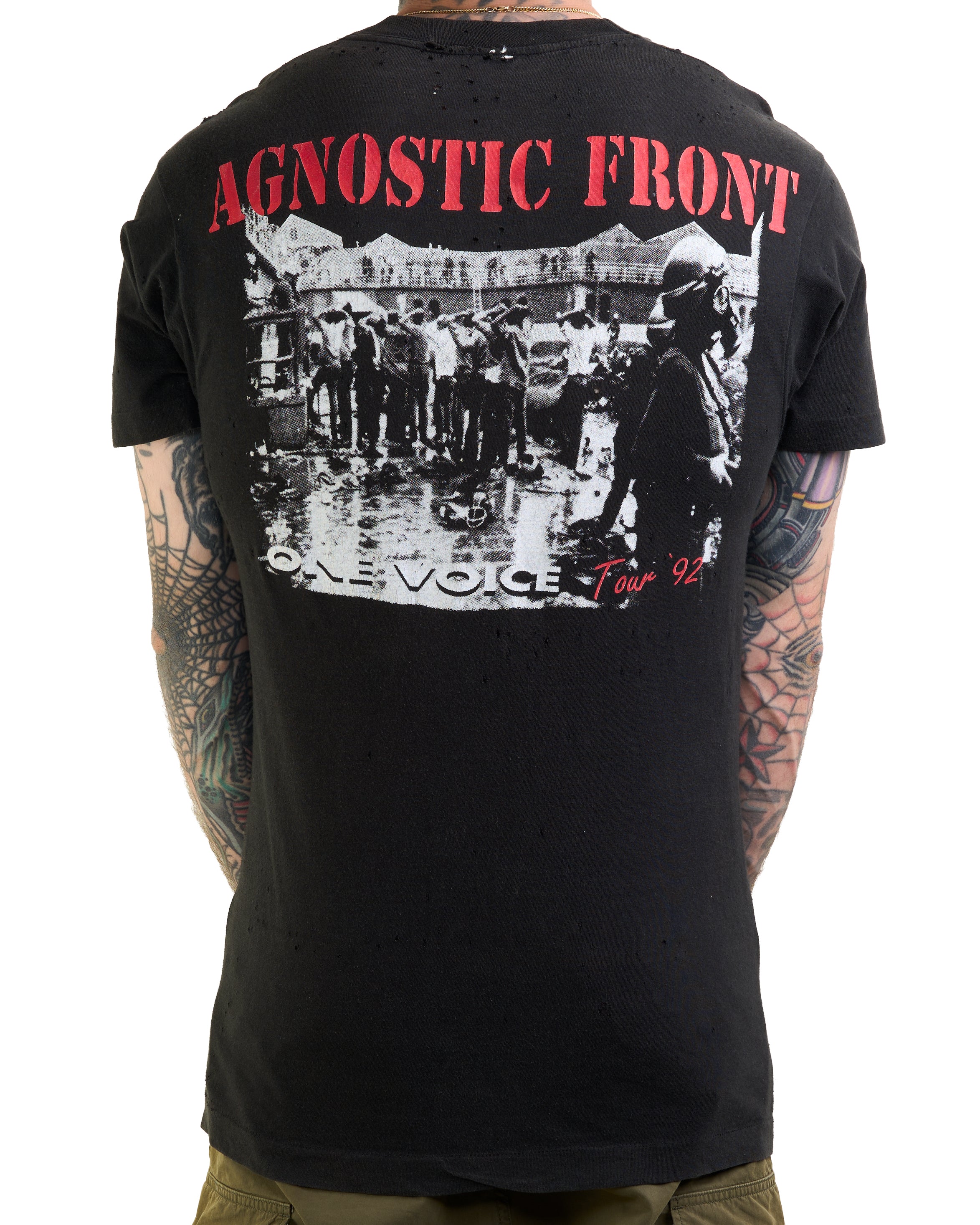 AGNOSTIC FRONT Tシャツ　ヴィンテージ Vintage 1992 Agnostic Front One Voice Tour T-Shirt – Mills Vintage USA