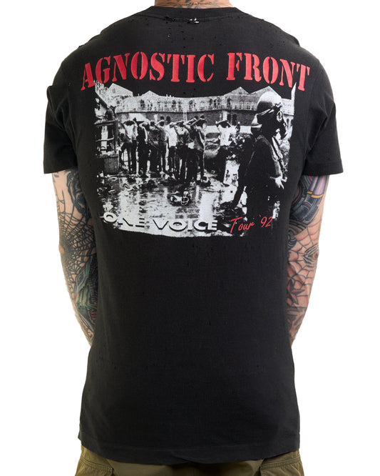 Vintage 1992 Agnostic Front One Voice Tour T-Shirt