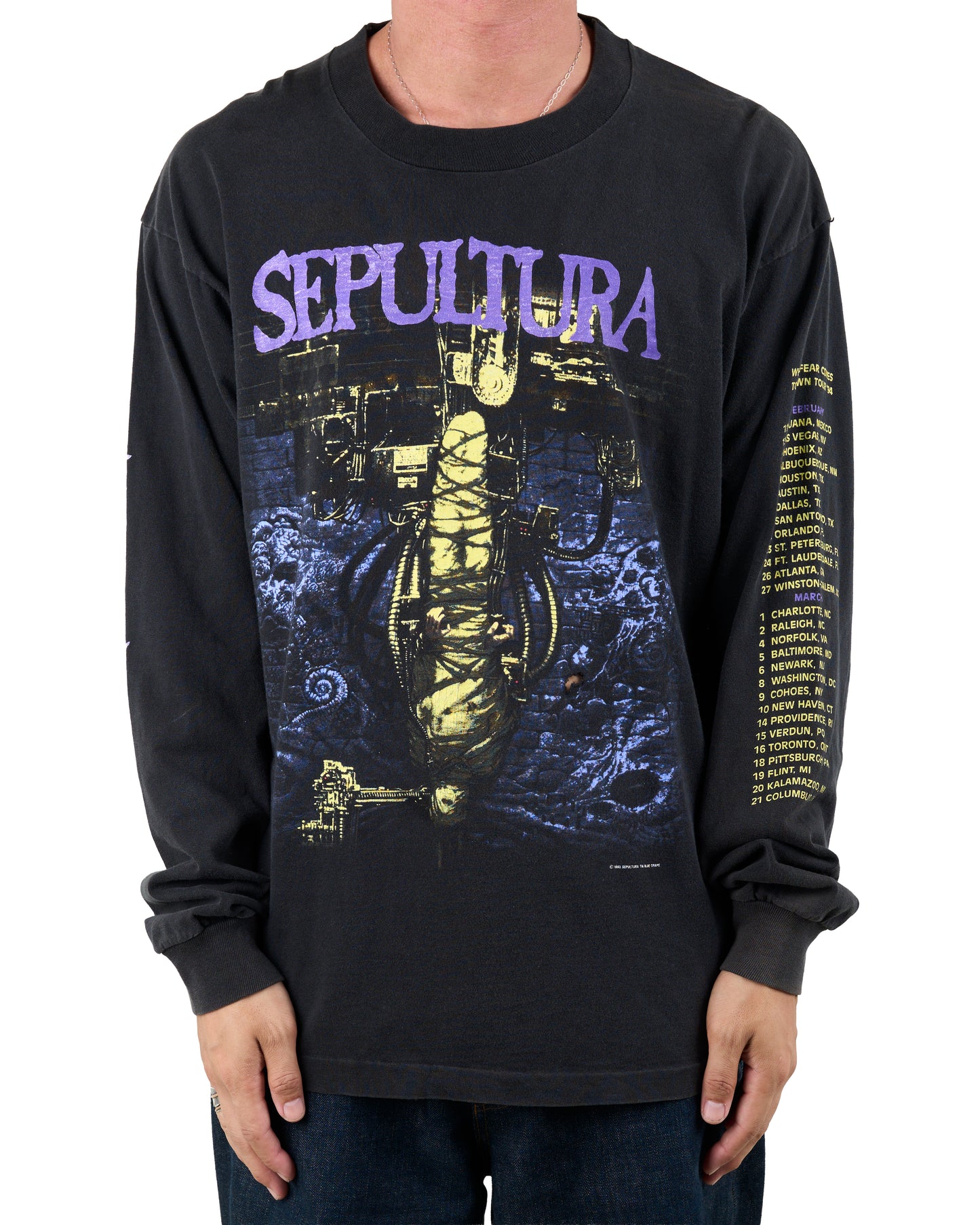 Vintage 1994 Sepultura Chaos AD Tour Longsleeve
