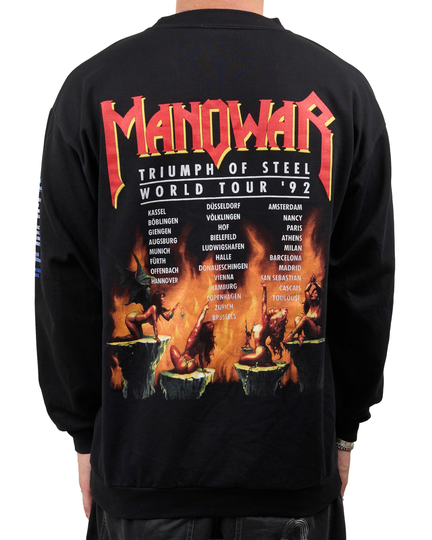 Vintage 1992 Manowar Triumph Of Steel Tour Sweatshirt