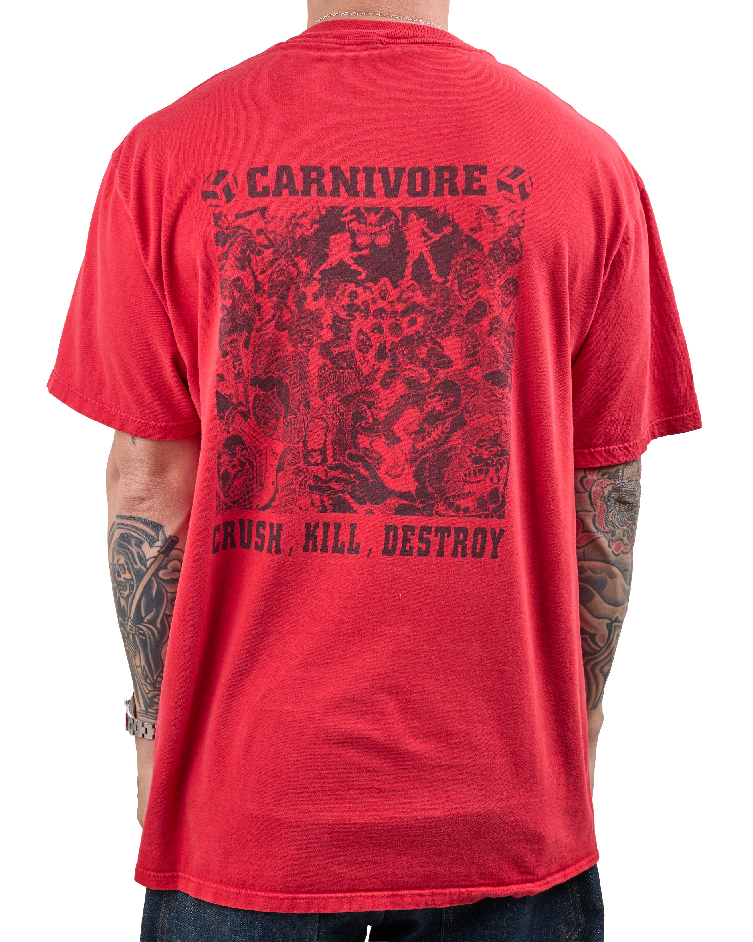 Vintage 90's Carnivore Crush Kill Destroy T-Shirt – Mills Vintage USA