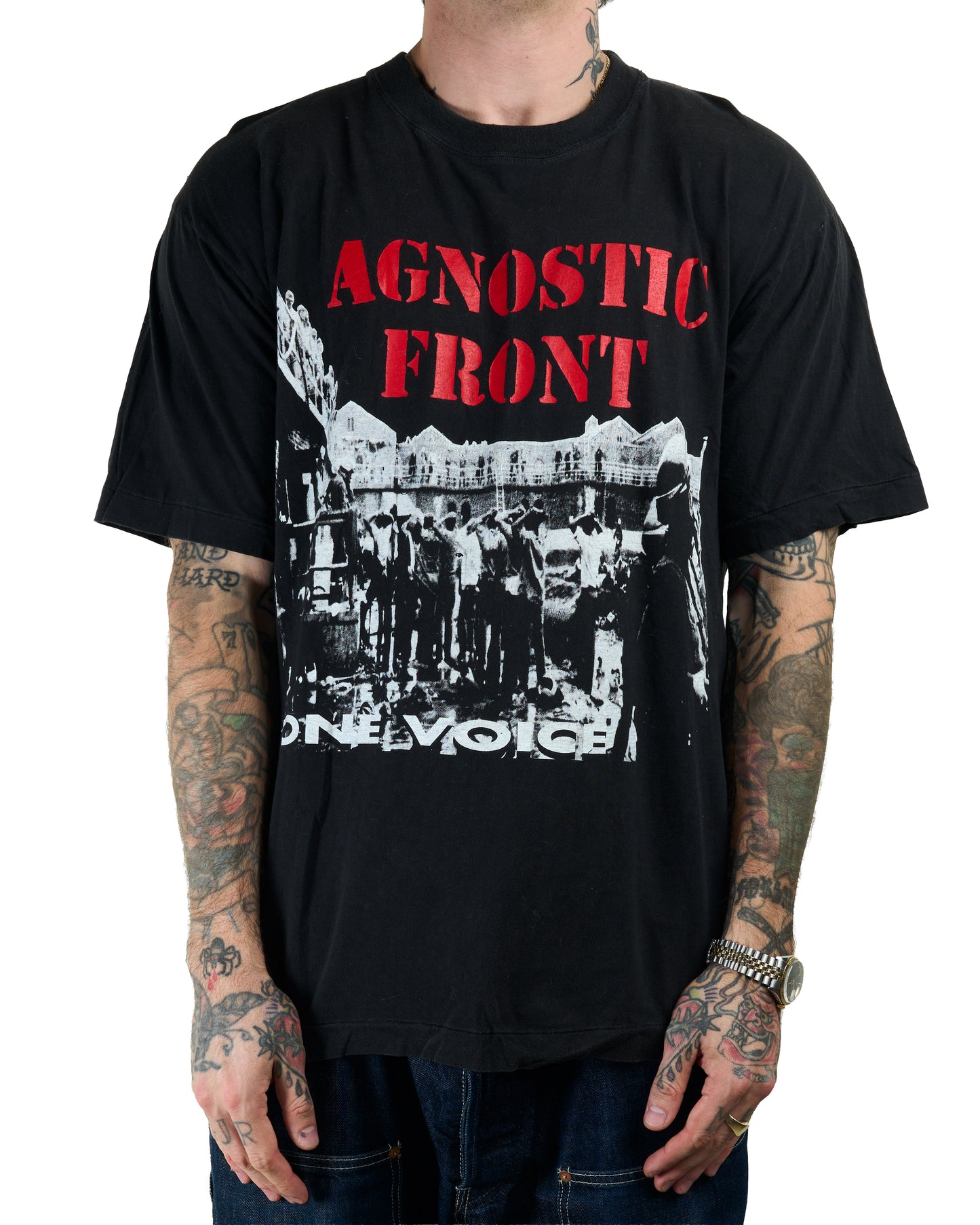 Vintage 1992 Agnostic Front One Voice Tour T-Shirt