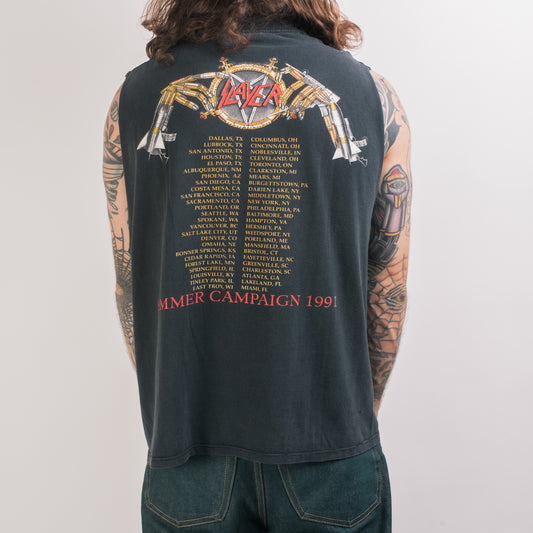 Vintage 1992 Slayer Summer Campaign Tour T-Shirt