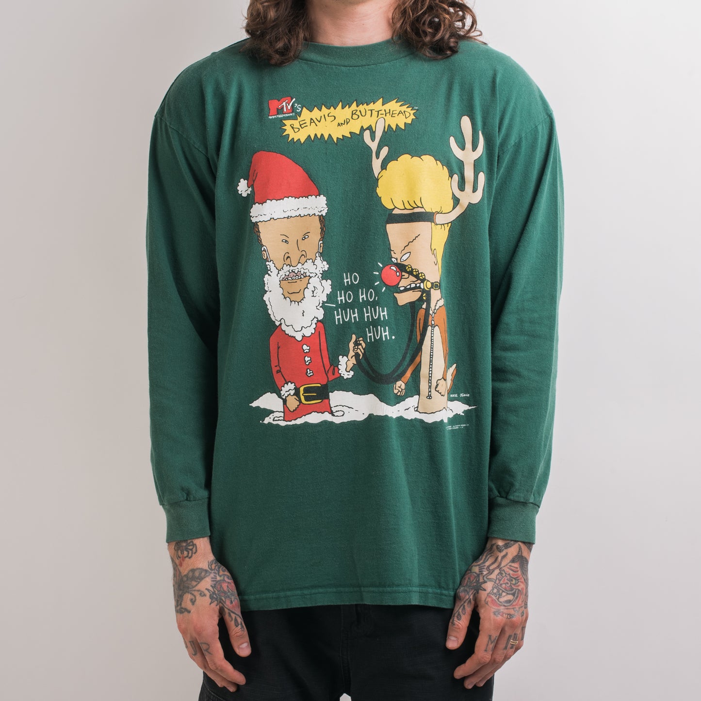 Vintage 1996 Beavis And Butthead Christmas Longsleeve