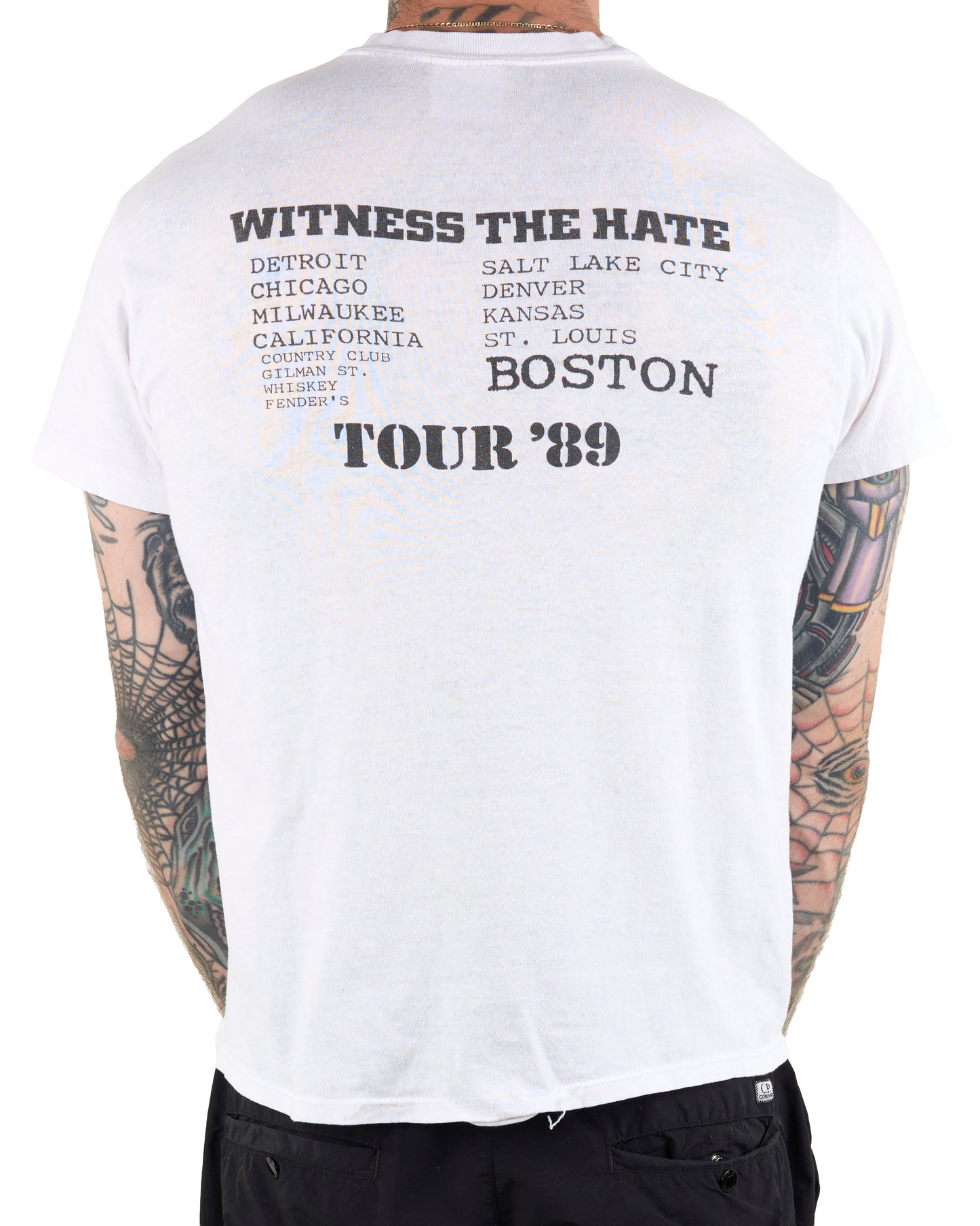 Vintage 1989 Slapshot Witness The Hate T-Shirt
