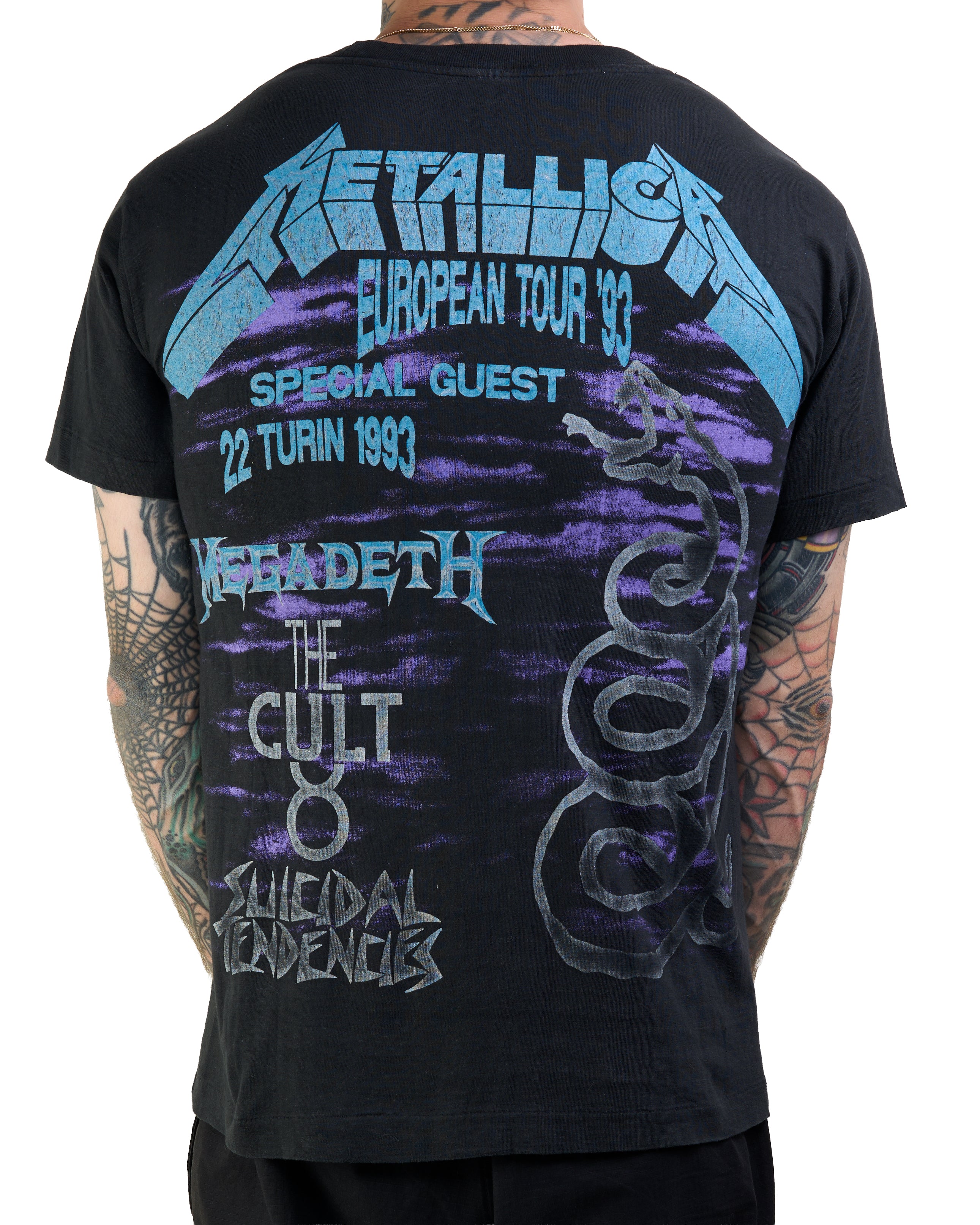 LLICA BEEN THERE DONE IT ツアーT ネイビー M Vintage 80s METALLICA Ride the Lightning 1985 Tour Concert Shirt