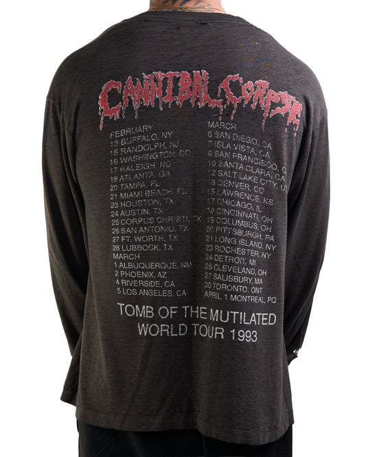 Vintage 1993 Cannibal Corpse Tomb Of The Mutilated Tour Longsleeve
