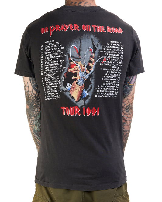 Vintage 1990 Iron Maiden No Prayer On The Road Tour T-Shirt