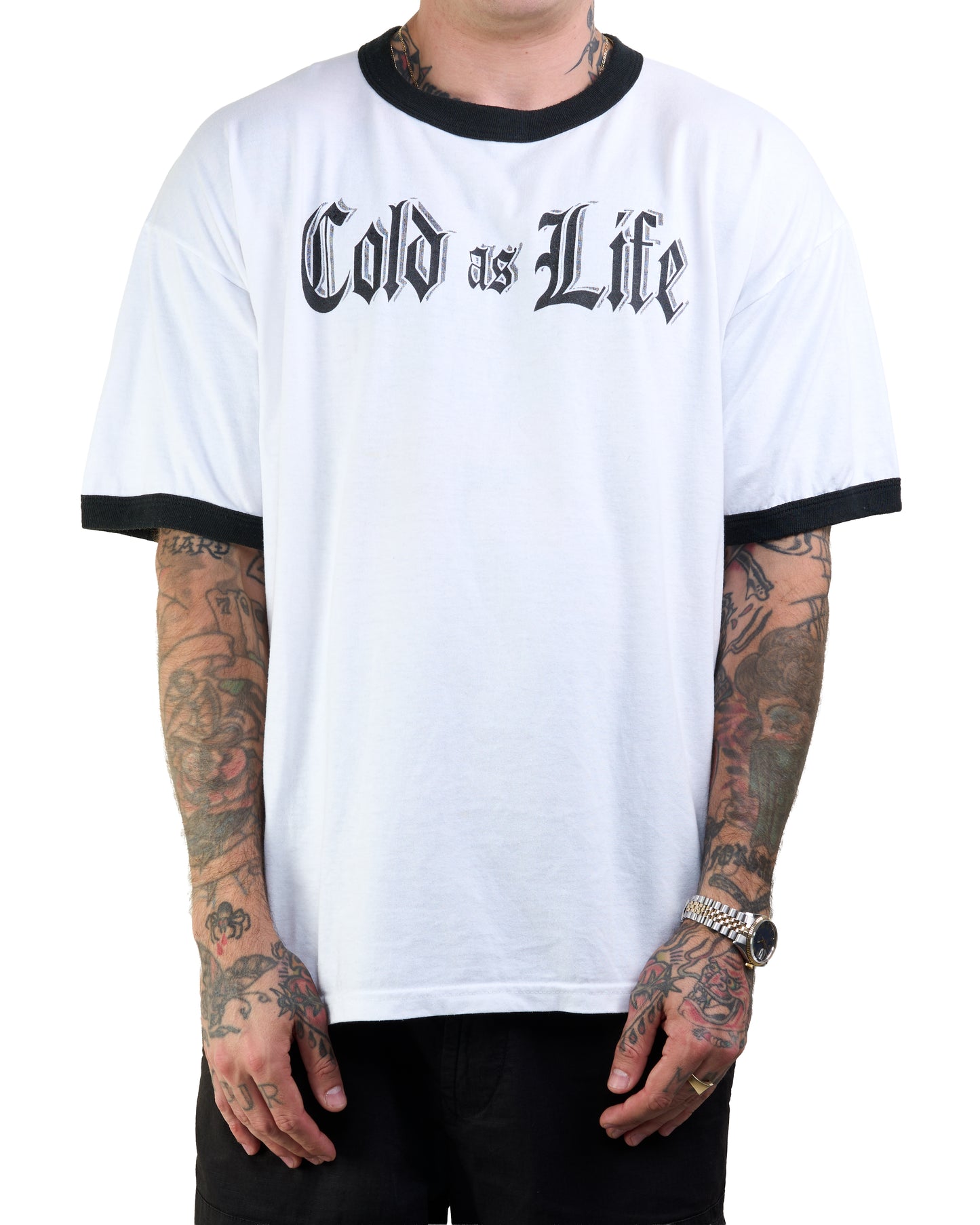 Vintage 90’s Cold As Life Ringer T-Shirt