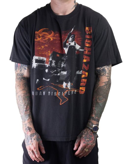 Vintage 1993 Biohazard Urban Chaos T-Shirt