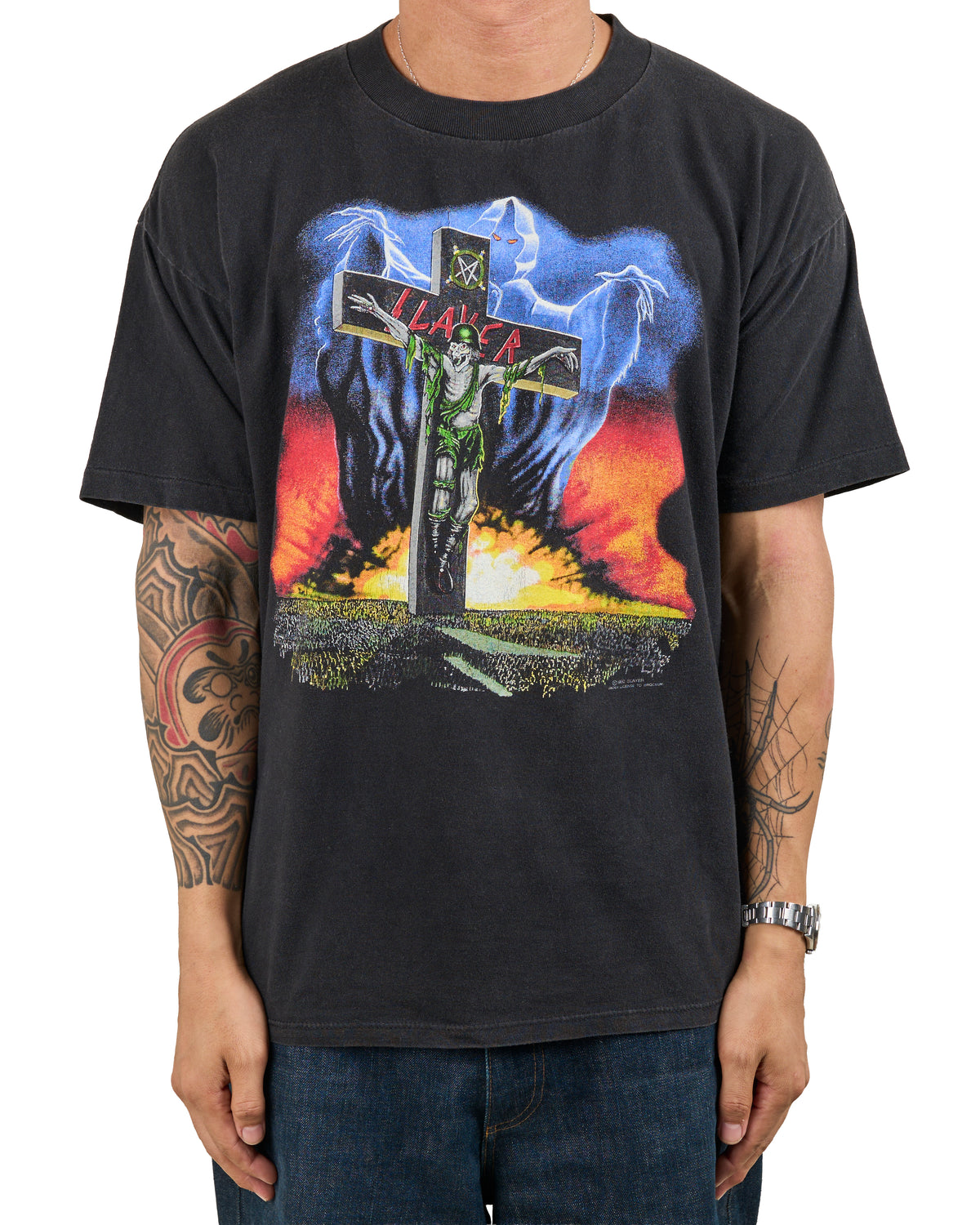 Vintage 1991 Slayer Touring In The Abyss T-Shirt