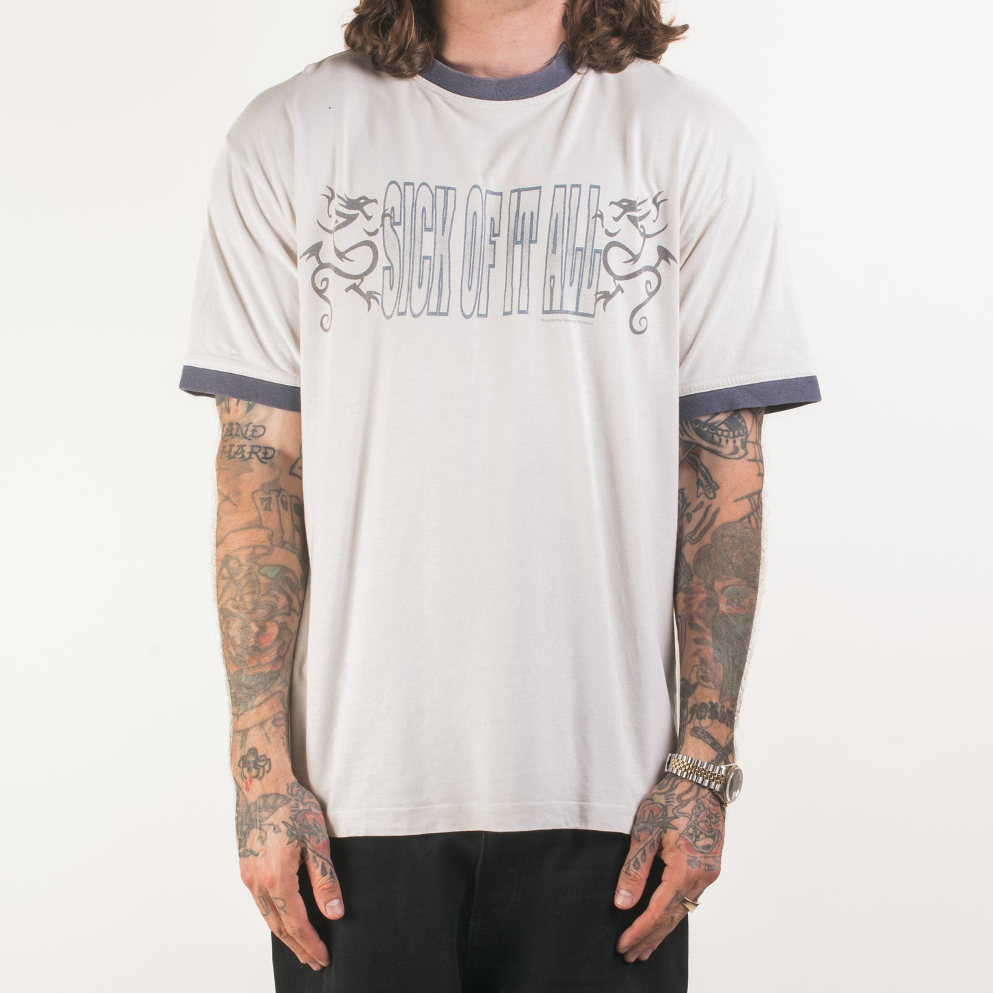Vintage 90’s Sick Of It All Built To Last Ringer T-Shirt