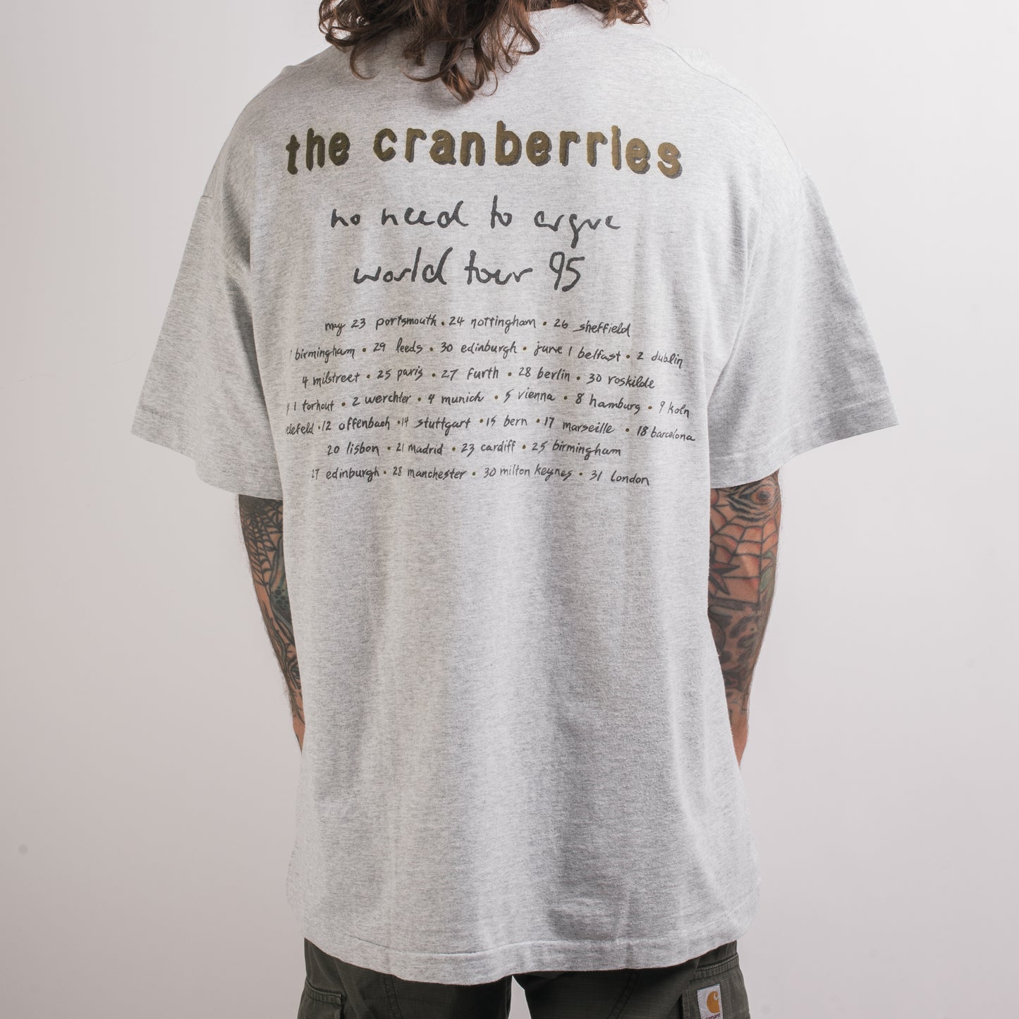 Vintage 1995 The Cranberries No Need To Argue Tour T-Shirt