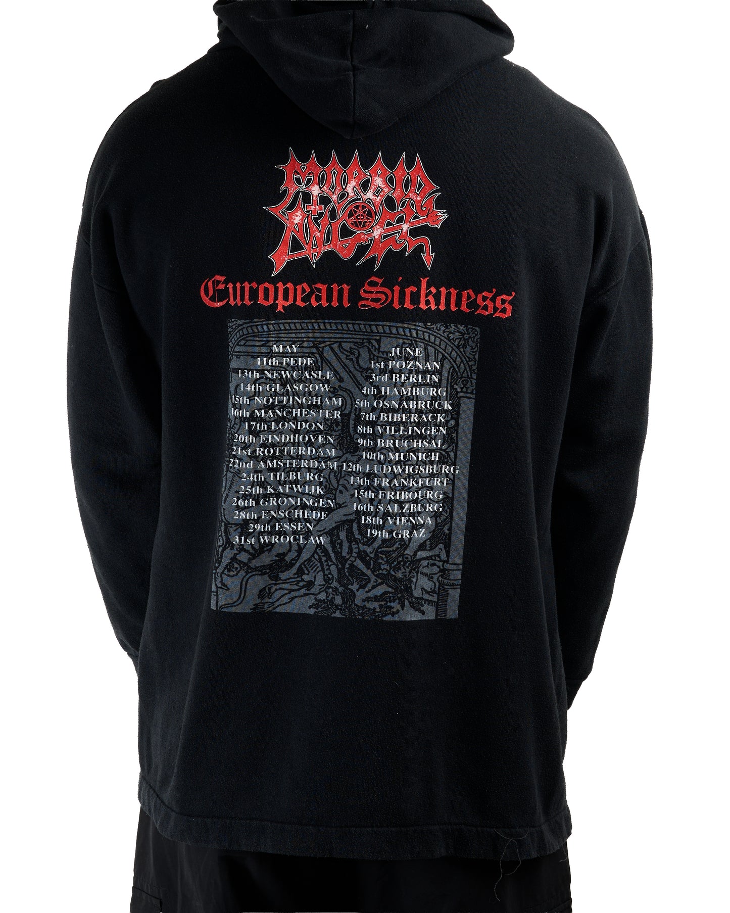 Vintage 1991 Morbid Angel Blessed Are The Sick Tour Hoodie