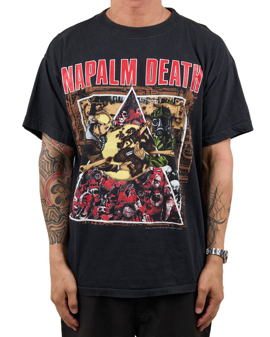 Vintage 1992 Napalm Death Campaign For Musical Destruction Tour T-Shirt