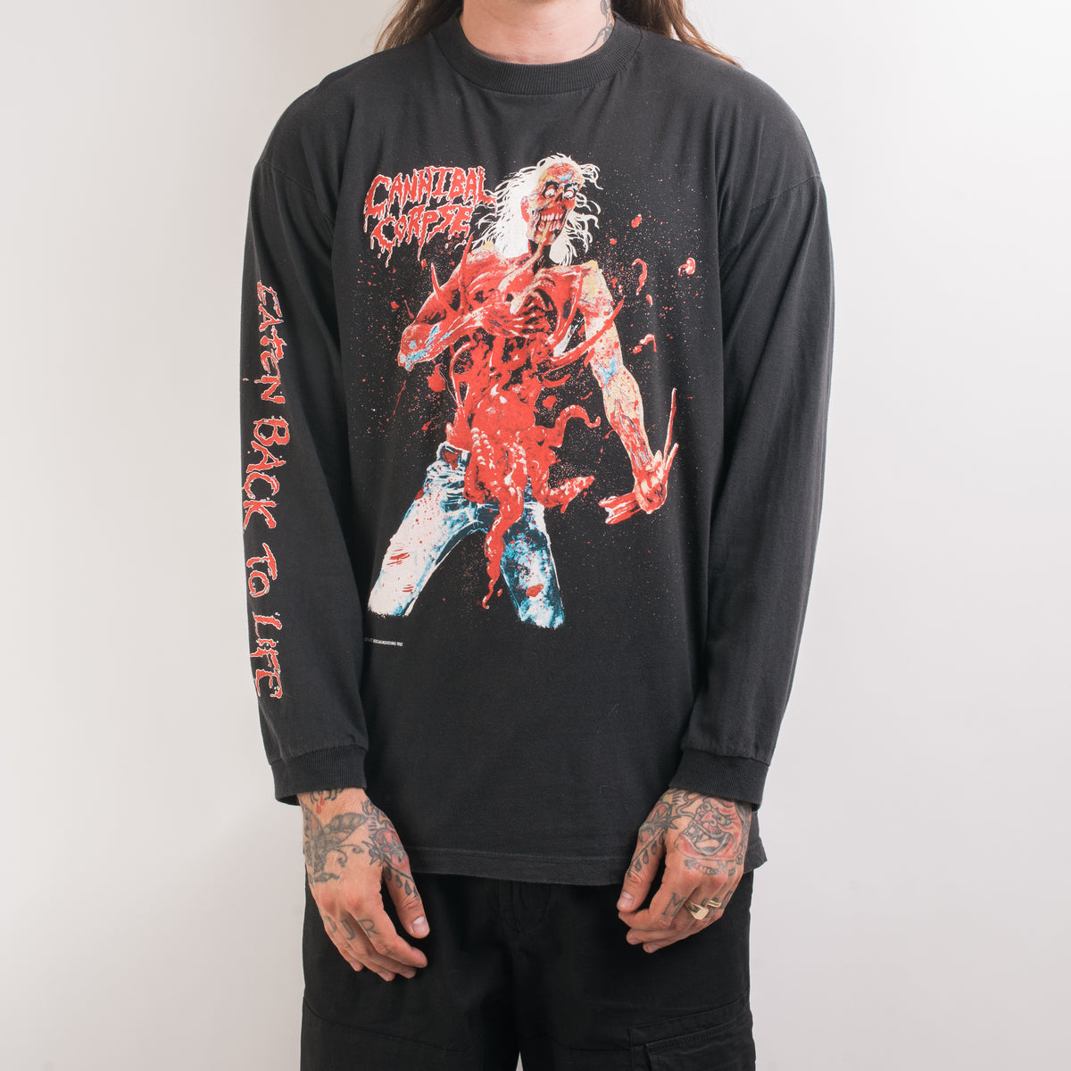 Vintage 1992 Cannibal Corpse Eaten Back To Live Tour Longsleeve 