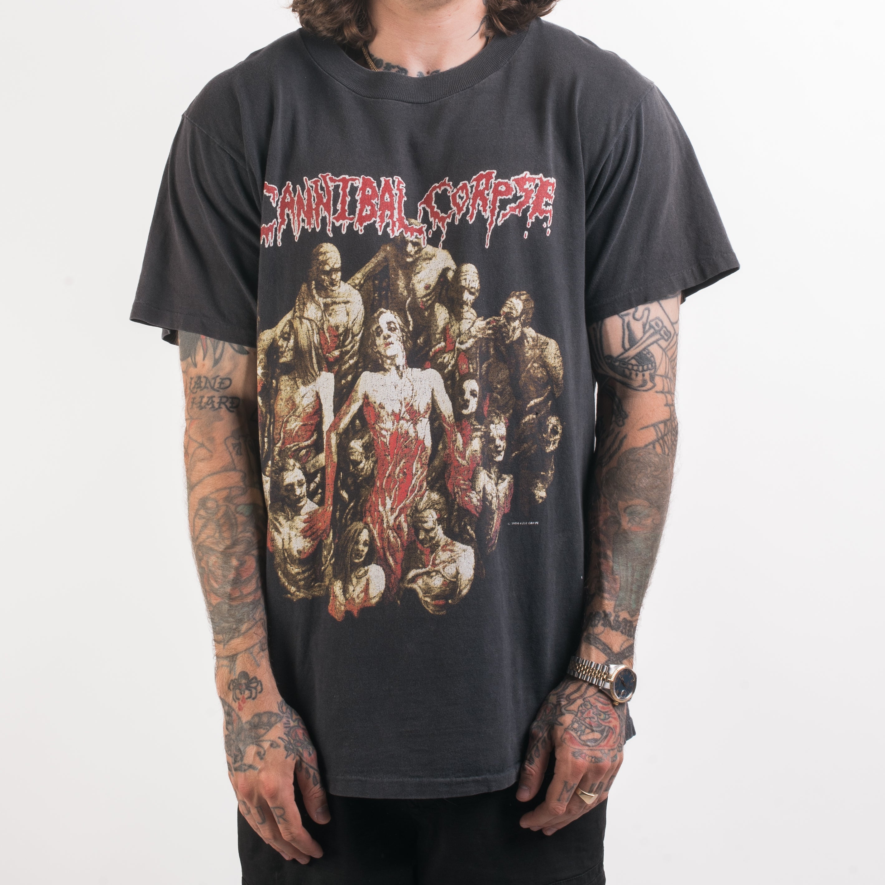 CANNIBAL CORPSE ツアーTシャツ 1994 ヴィンテージ　ロック Vintage 1994 Cannibal Corpse Bleeding Tour T-Shirt – Mills Vintage USA
