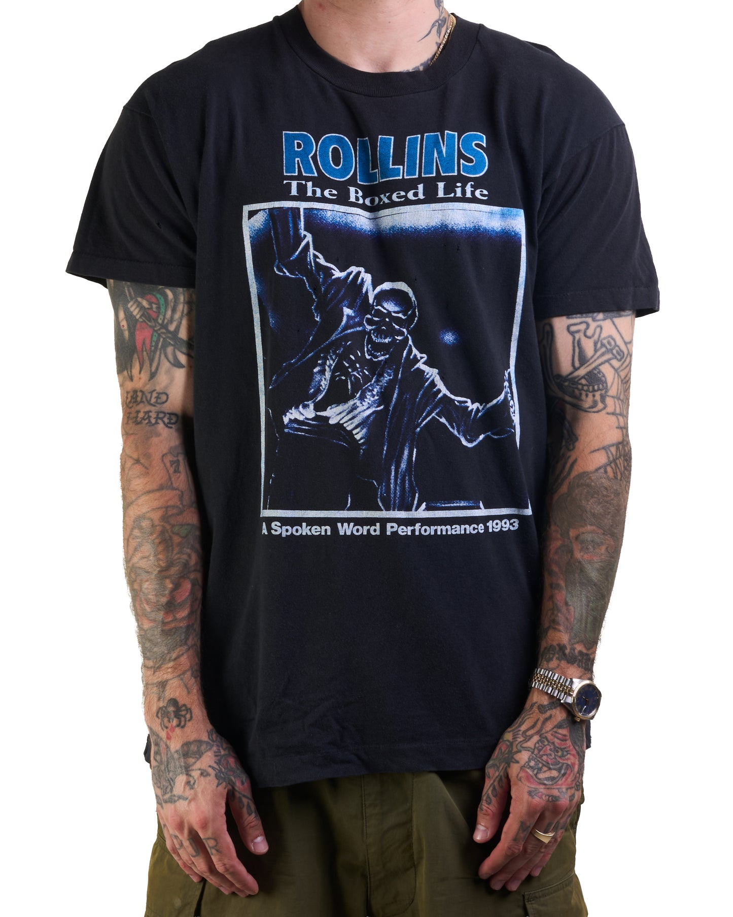 Vintage 1993 Rollins The Boxed Life Tour T-Shirt